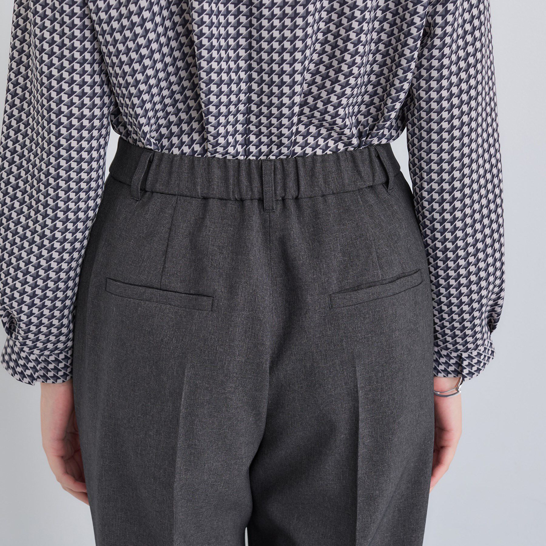 INDIVI「【洗える／通勤／スーツ】メランジストレッチ ワイドパンツ」|スーツ|