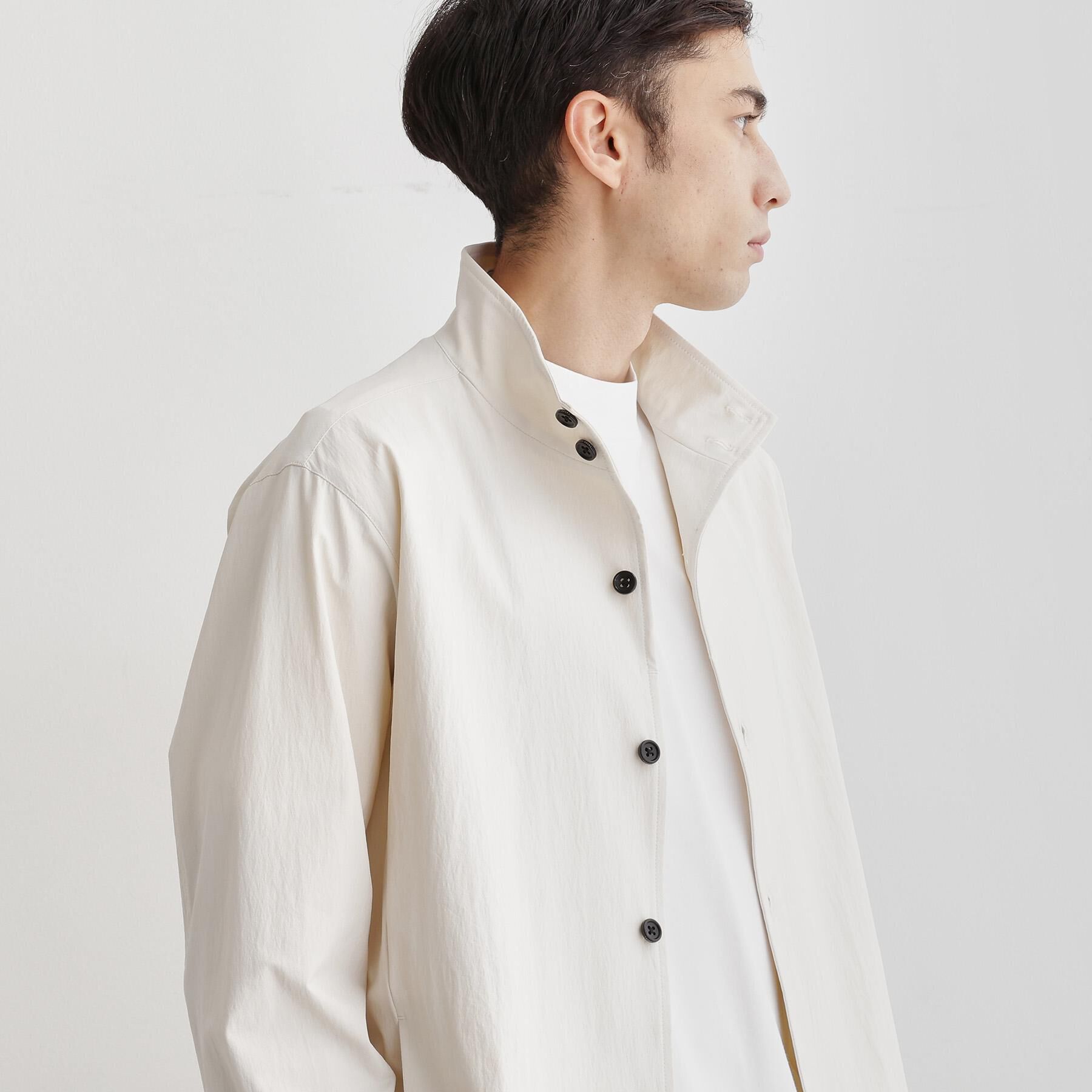 TAKEO KIKUCHI「【3D ナイロン ストレッチ】スタンドカラー シャツブルゾン」|ブルゾン・スタジャン|