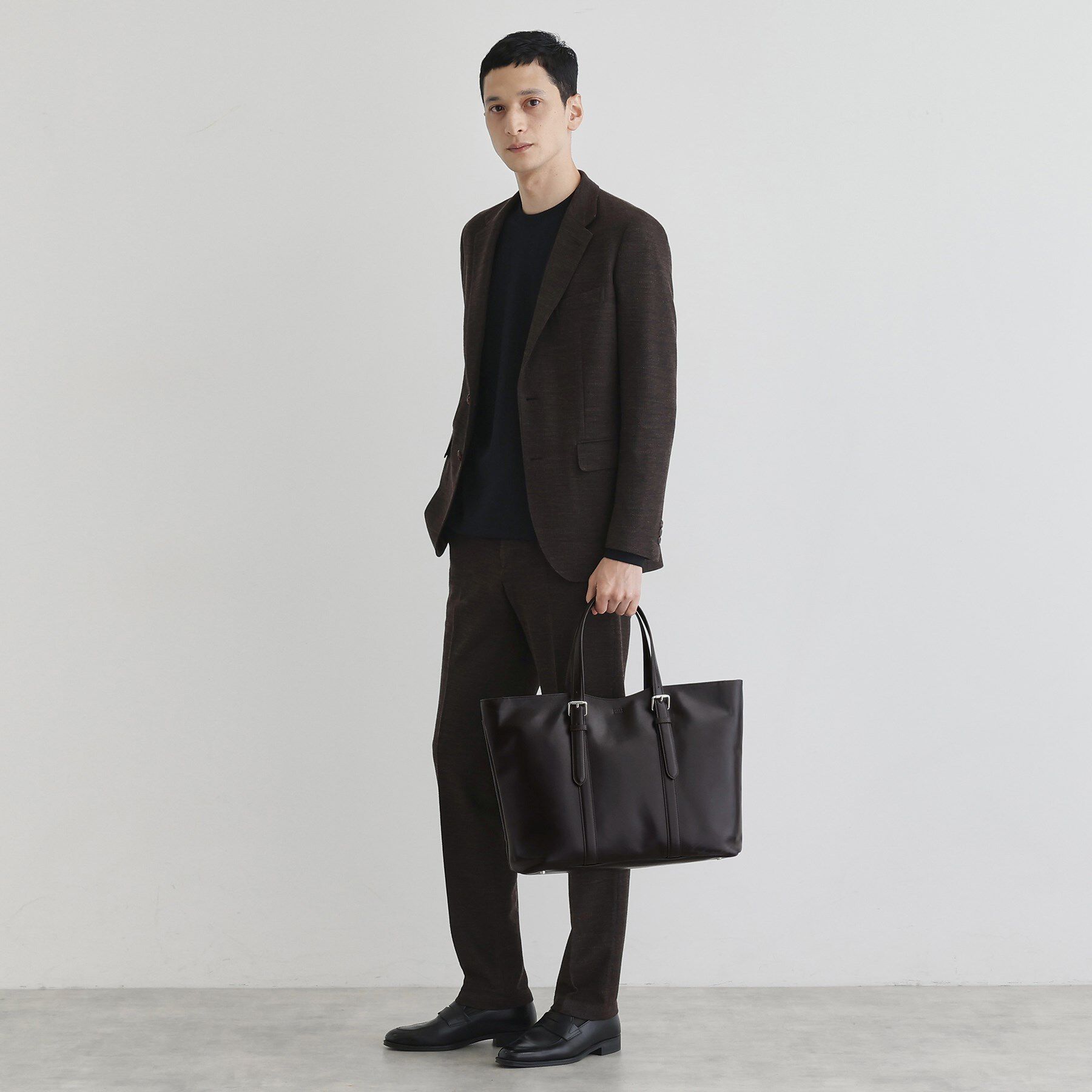 TAKEO KIKUCHI「アニリンレザー トート」|トートバッグ|