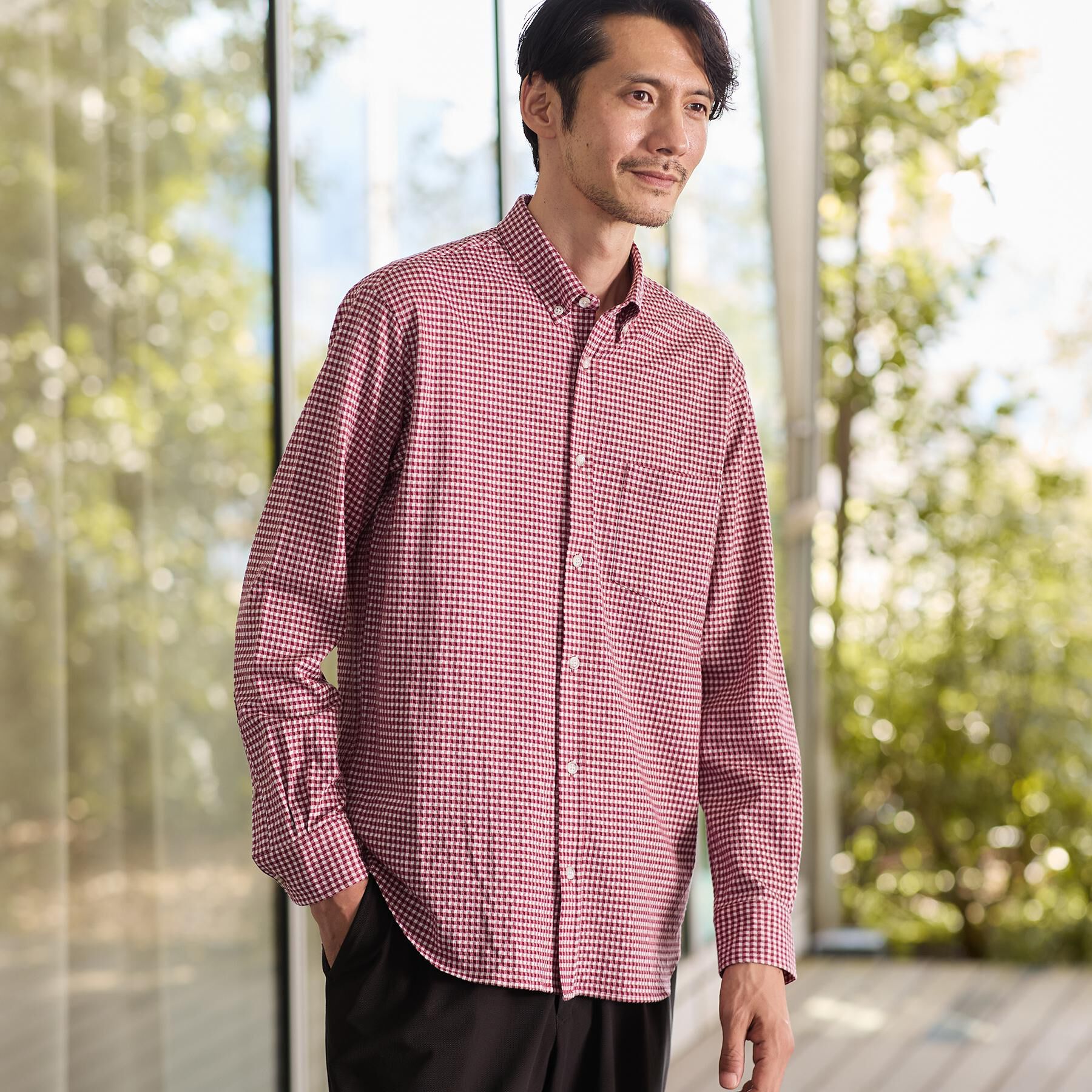 TAKEO KIKUCHI「【抗菌防臭】サッカーギンガムチェック ボタンダウンシャツ」|シャツ・ブラウス|