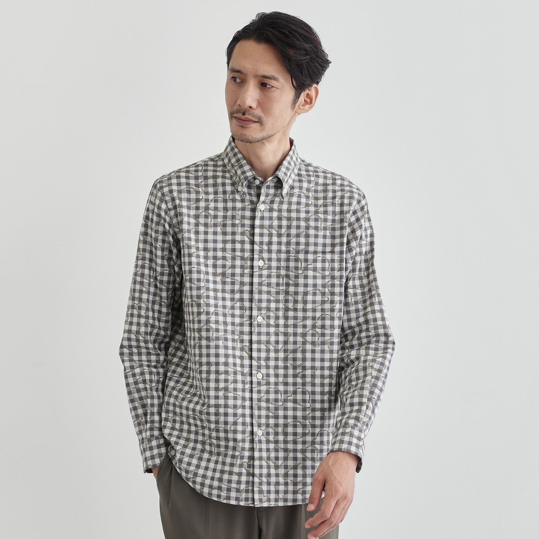 TAKEO KIKUCHI「チェックボーラーガーゼシャツ」|シャツ・ブラウス|