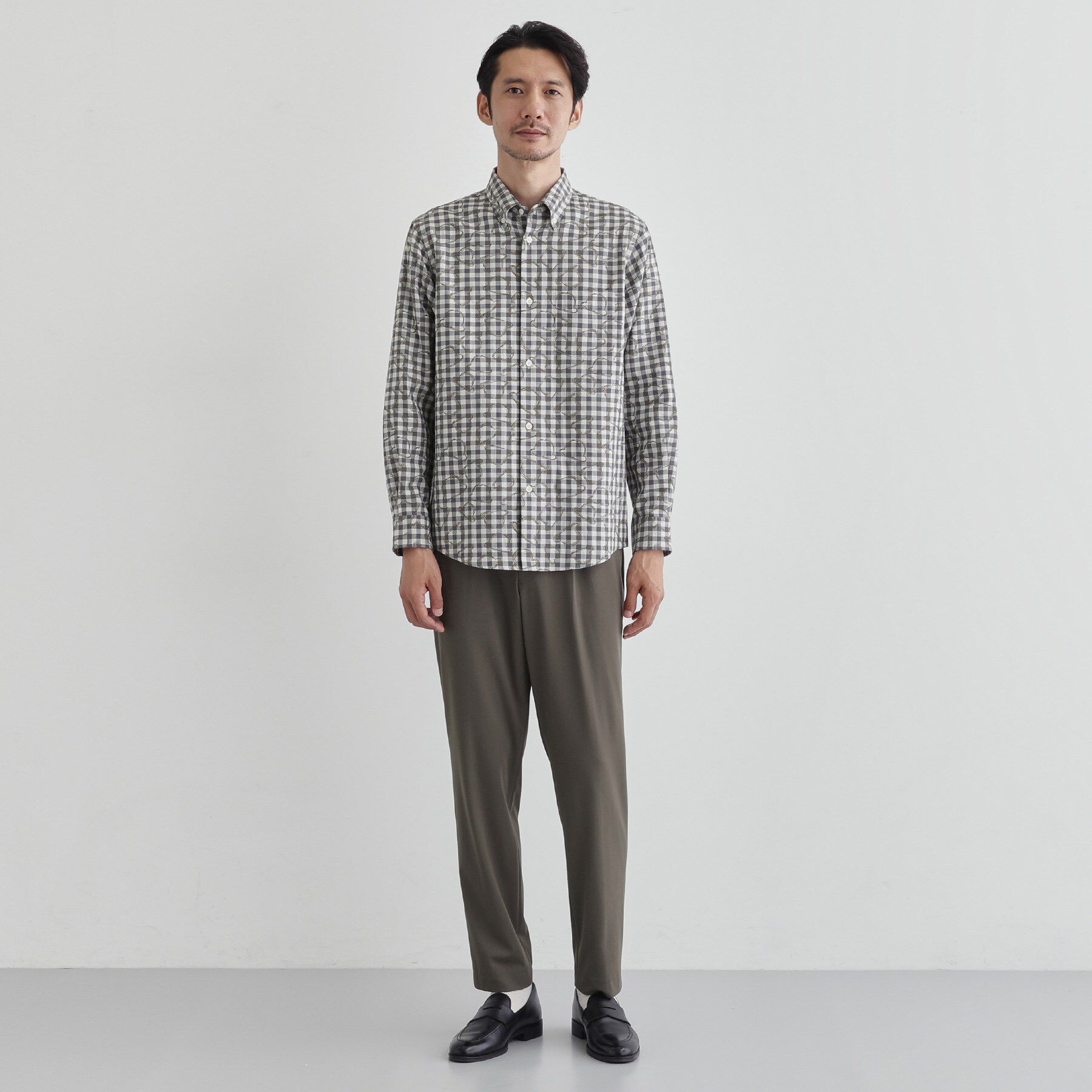 TAKEO KIKUCHI「チェックボーラーガーゼシャツ」|シャツ・ブラウス|