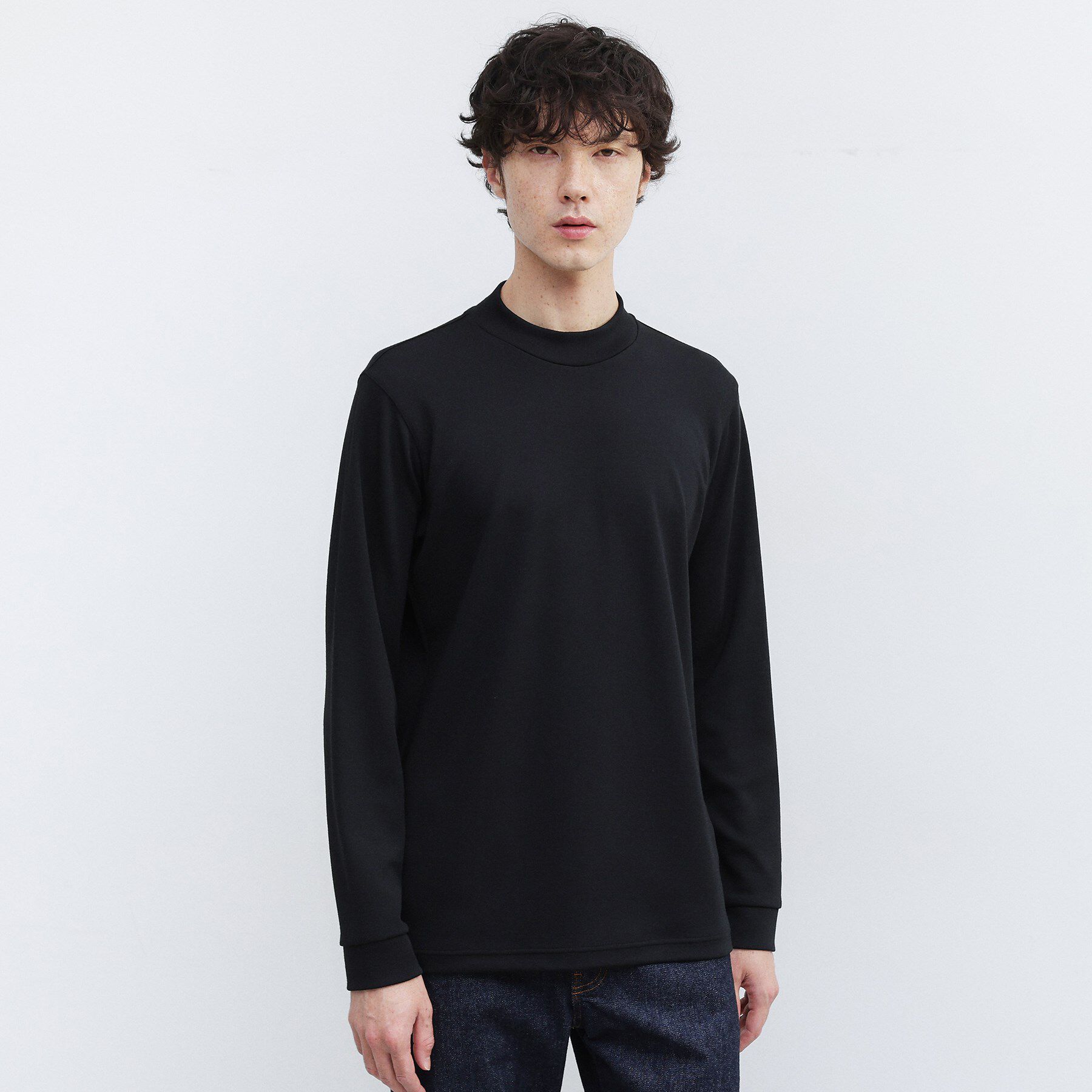 TAKEO KIKUCHI「ウール混 モックネック プルオーバー」|Tシャツ・カットソー|