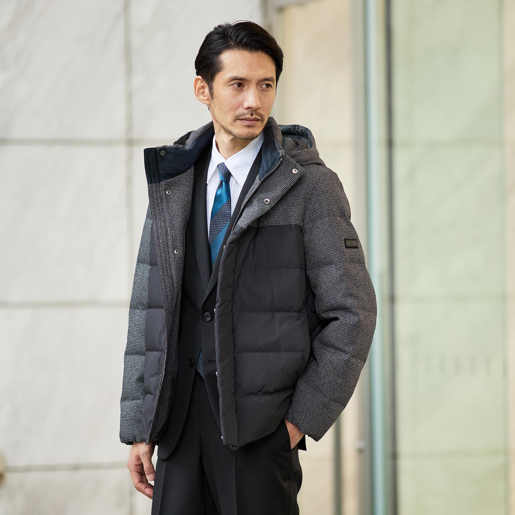 TAKEO KIKUCHI「カラーコンビ ダウンブルゾン」|ダウン|