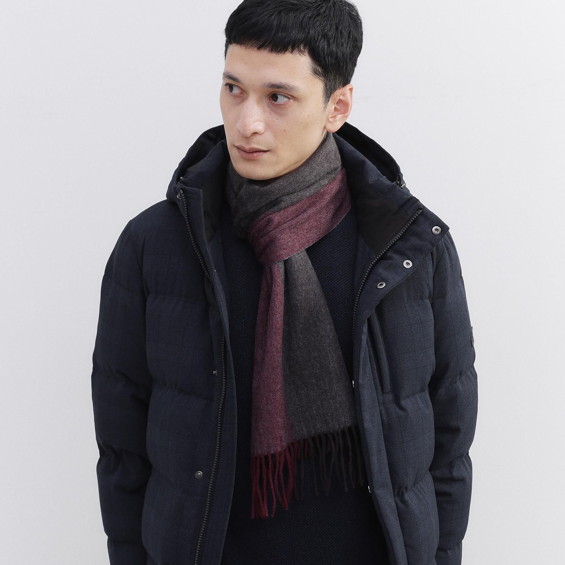 TAKEO KIKUCHI「【洗えるカシミヤ】ピュアカシミヤ 4面パネルマフラー」|ストール|