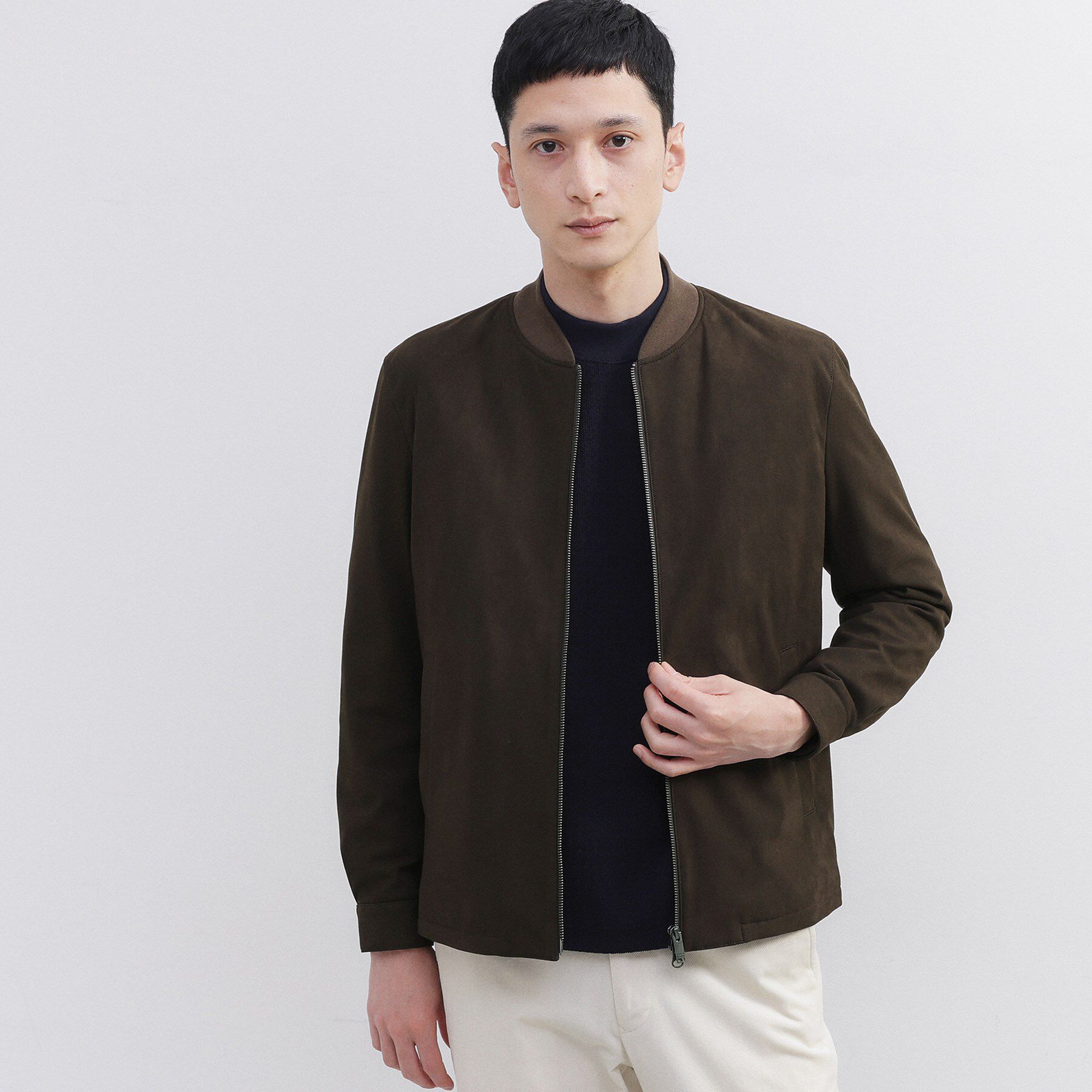 TAKEO KIKUCHI「アマレッタ（R）スウェード MA－1 ブルゾン」|ブルゾン・スタジャン|