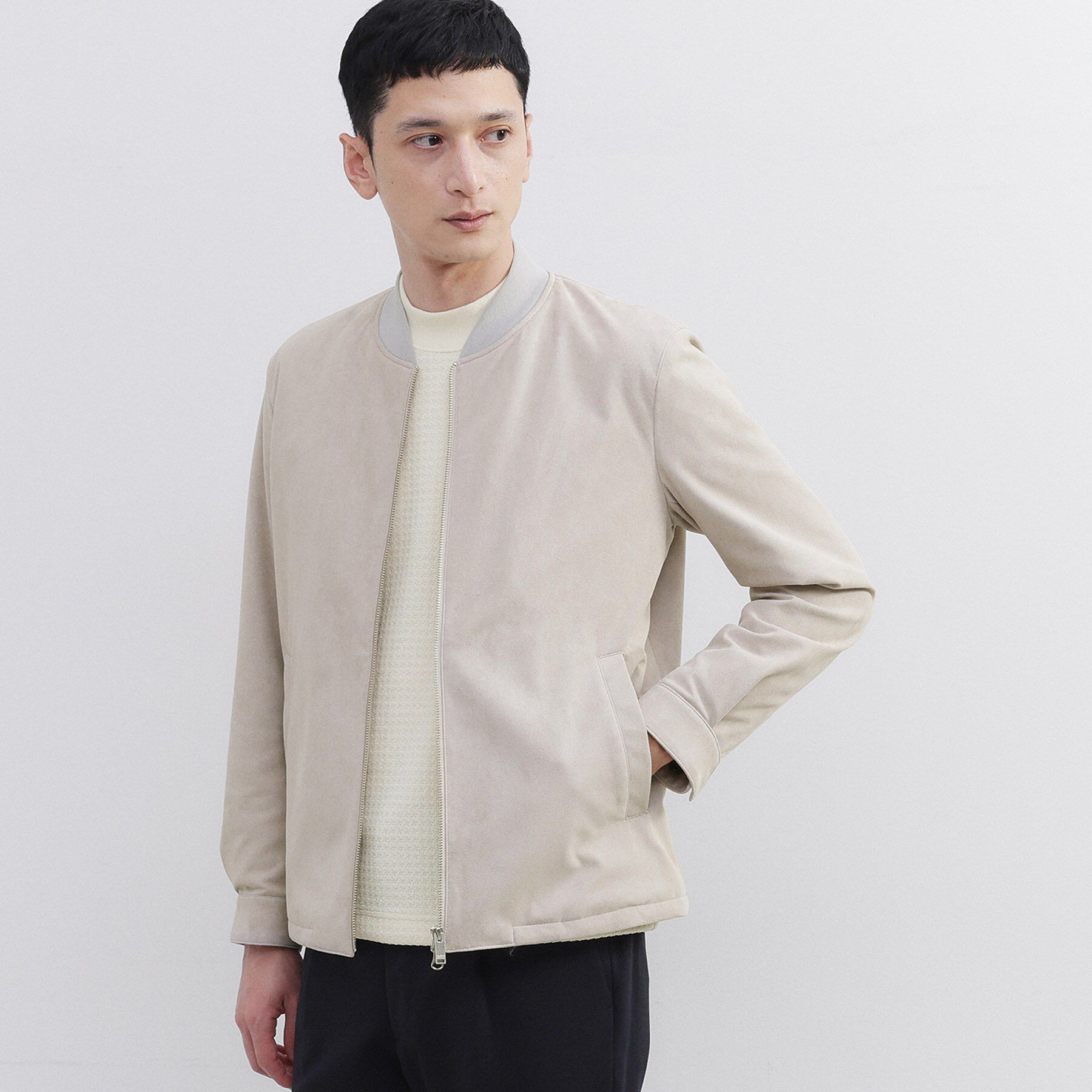 TAKEO KIKUCHI「アマレッタ（R）スウェード MA－1 ブルゾン」|ブルゾン・スタジャン|