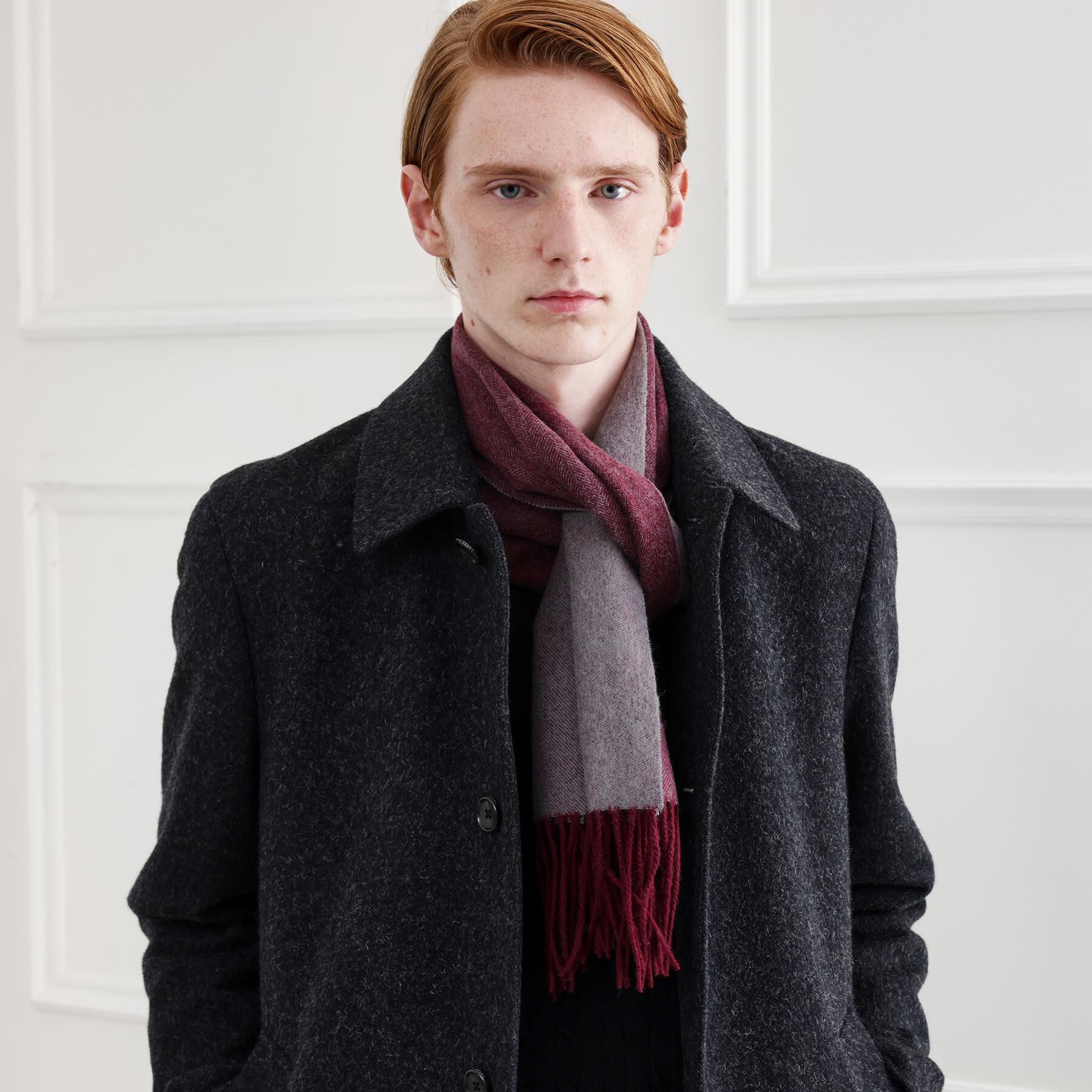 TAKEO KIKUCHI「【ラッピング巾着セット】カシミヤブレンド リバーシブルマフラー」|ストール|