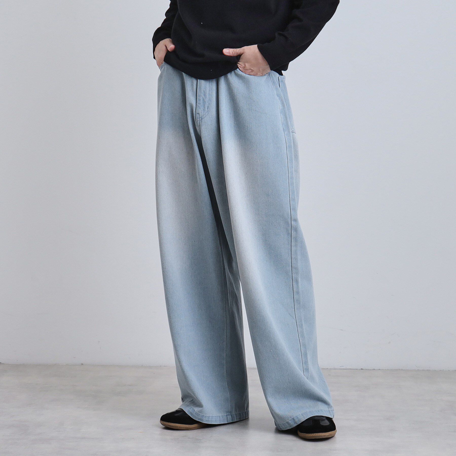 tk.TAKEO KIKUCHI「スーパーワイドバギーデニムパンツ」|デニム|