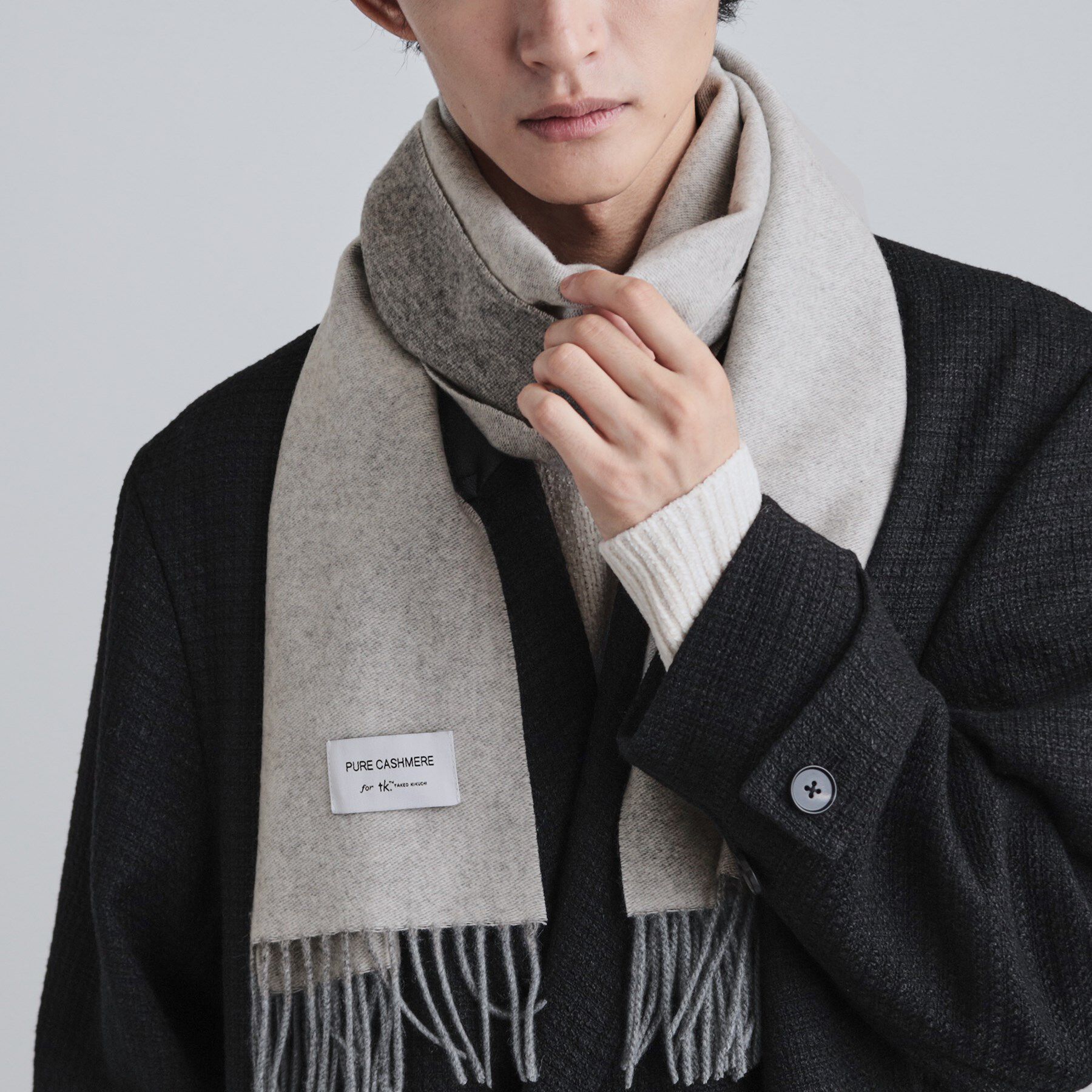 tk.TAKEO KIKUCHI「【カシミヤ100％】ピュアカシミヤリバーシブルマフラー」|ストール|