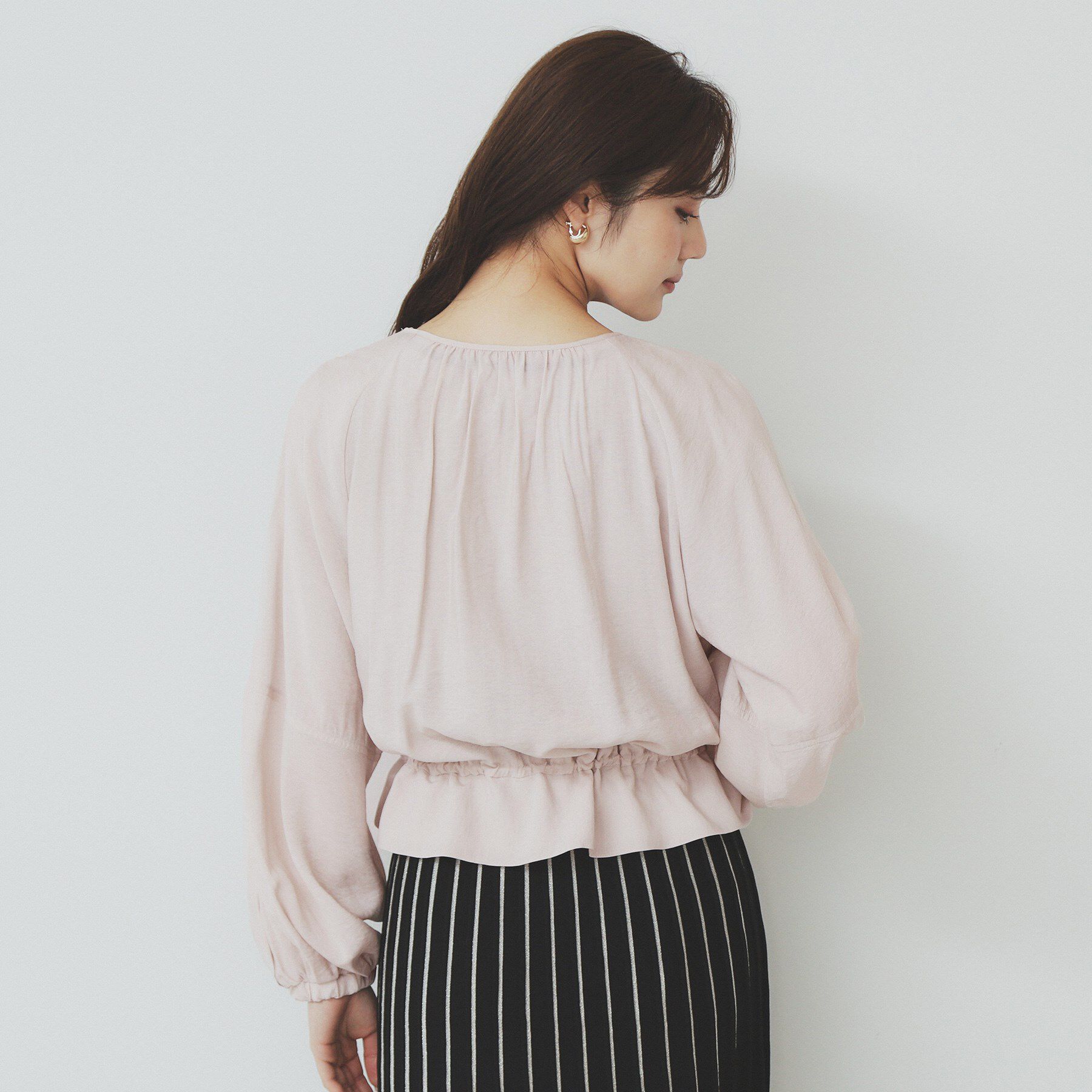 index「ノーカラーペプラムブルゾン【洗濯機洗い可】」|ブルゾン・スタジャン|