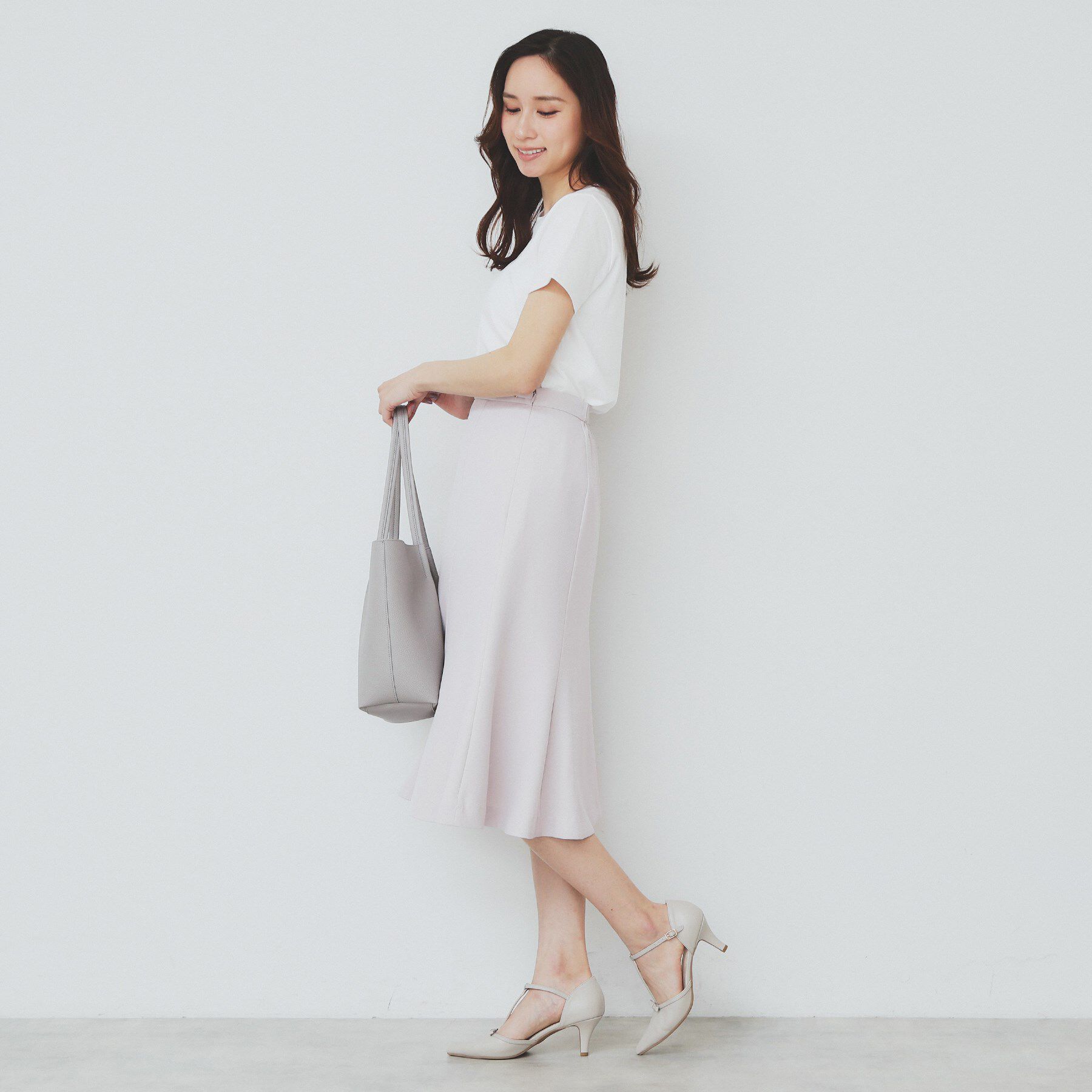 index「麻調マーメイドフレアスカート【洗濯機洗い可/吸水速乾/防シワ/イージーアイロン】」|スカート|