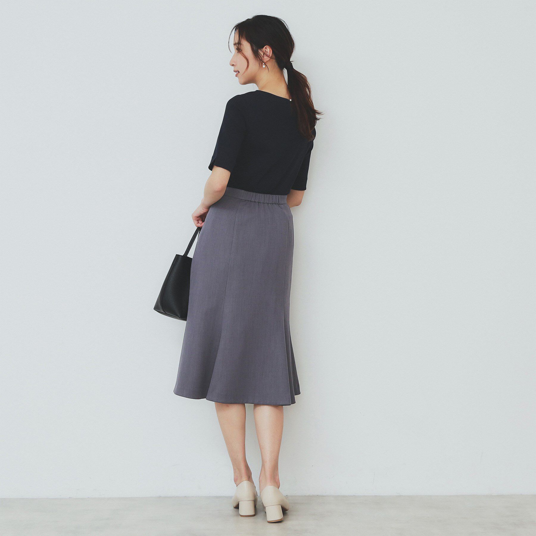 index「麻調マーメイドフレアスカート【洗濯機洗い可/吸水速乾/防シワ/イージーアイロン】」|スカート|