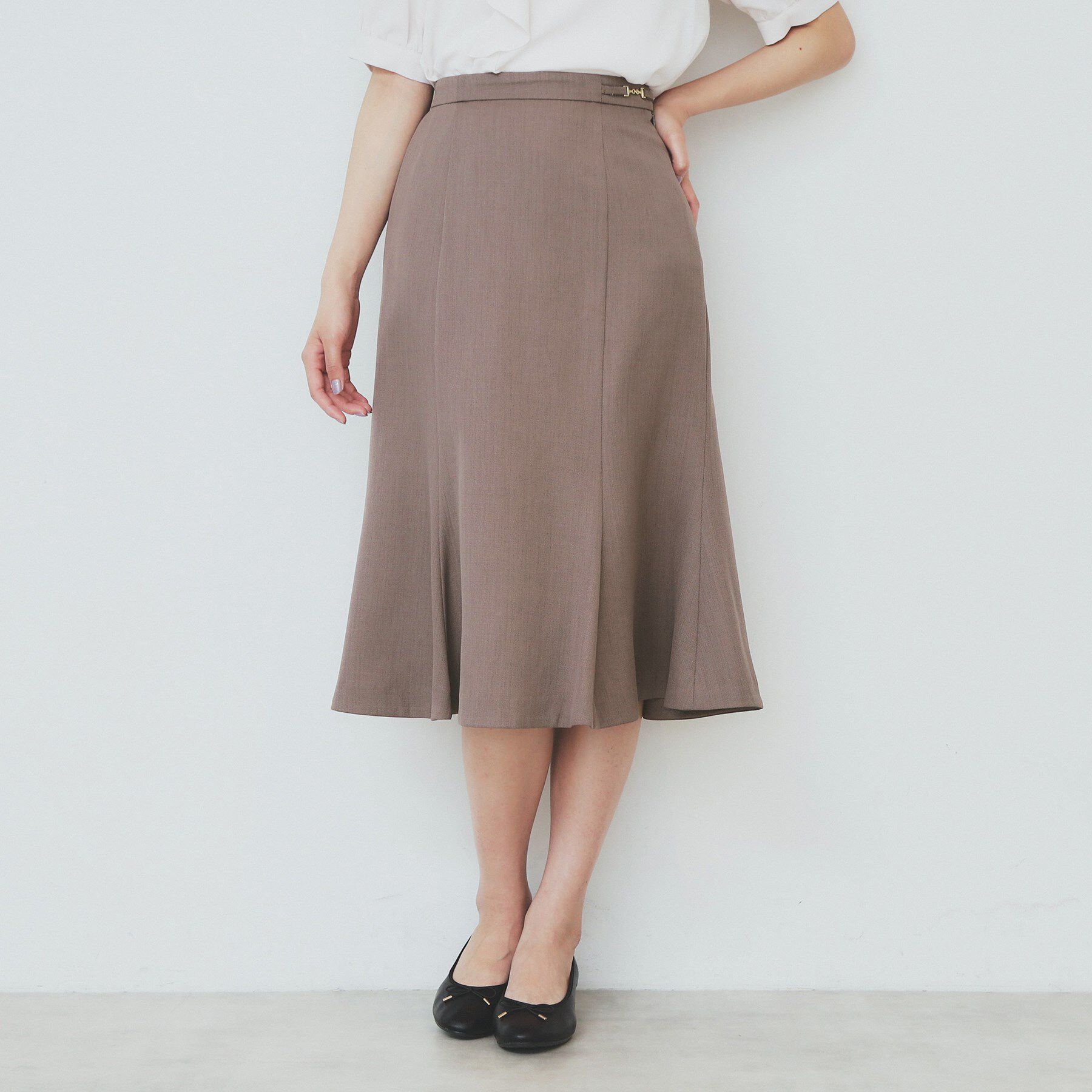 index「麻調マーメイドフレアスカート【洗濯機洗い可/吸水速乾/防シワ/イージーアイロン】」|スカート|