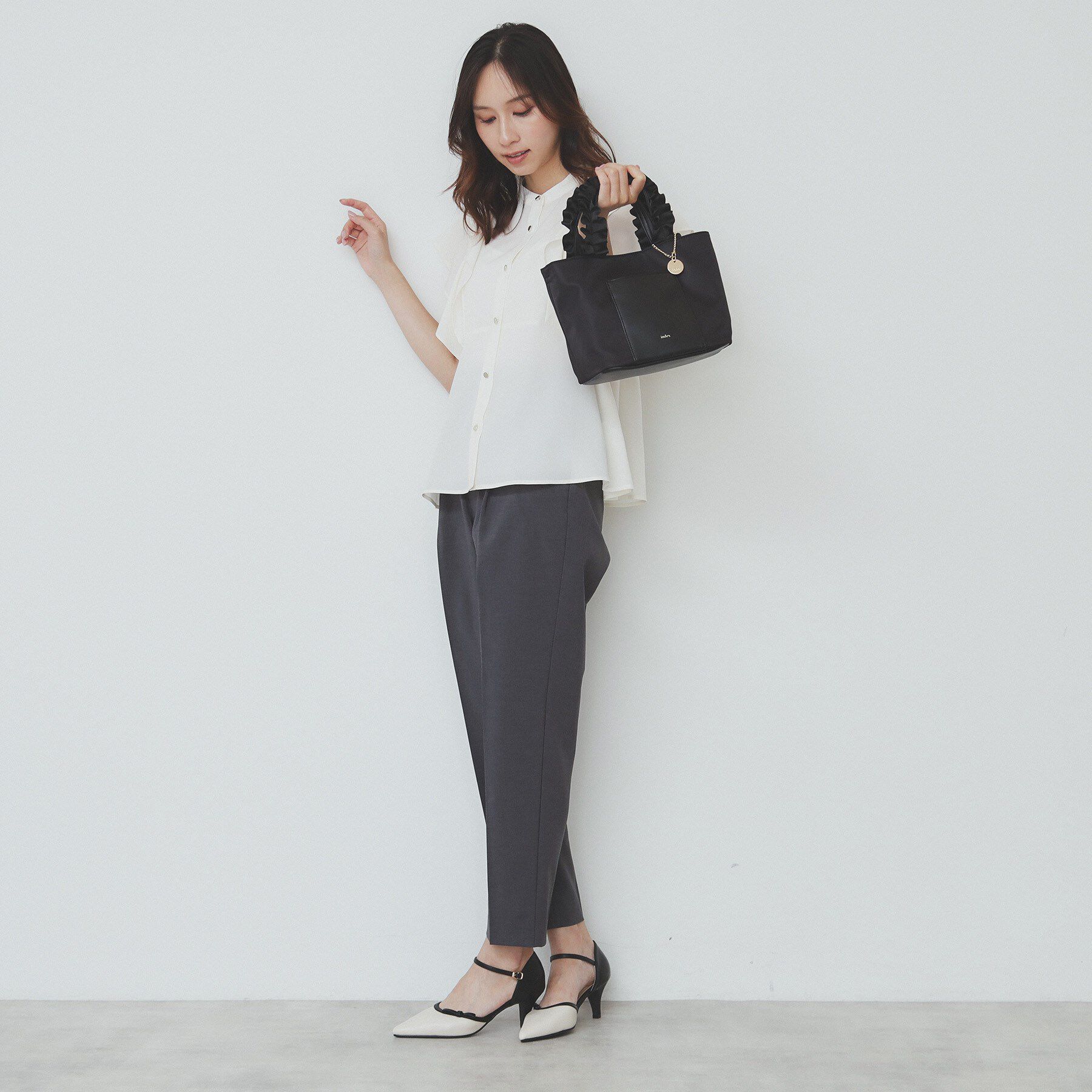 index「【2WAY】持ち手フリルトートバッグ」|トートバッグ|