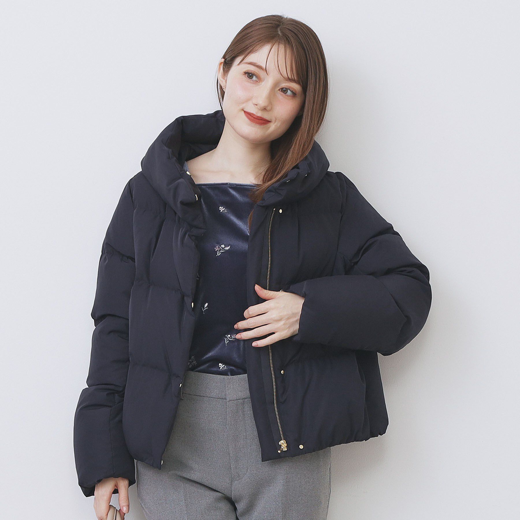 index「KAWADAダウンショートコート【撥水/洗濯機OK/静電気防止裏地】《XS～LL》」|ダウン|ネイビー(894)