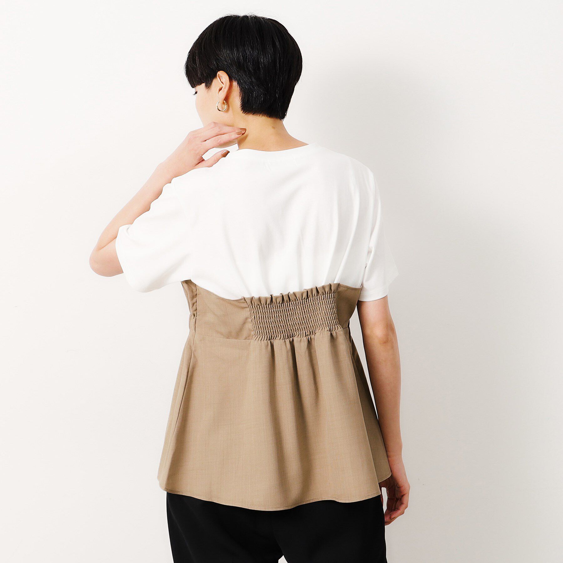 OPAQUE.CLIP「ビスチェドッキングカットソー【洗濯機洗い可】」|Tシャツ・カットソー|