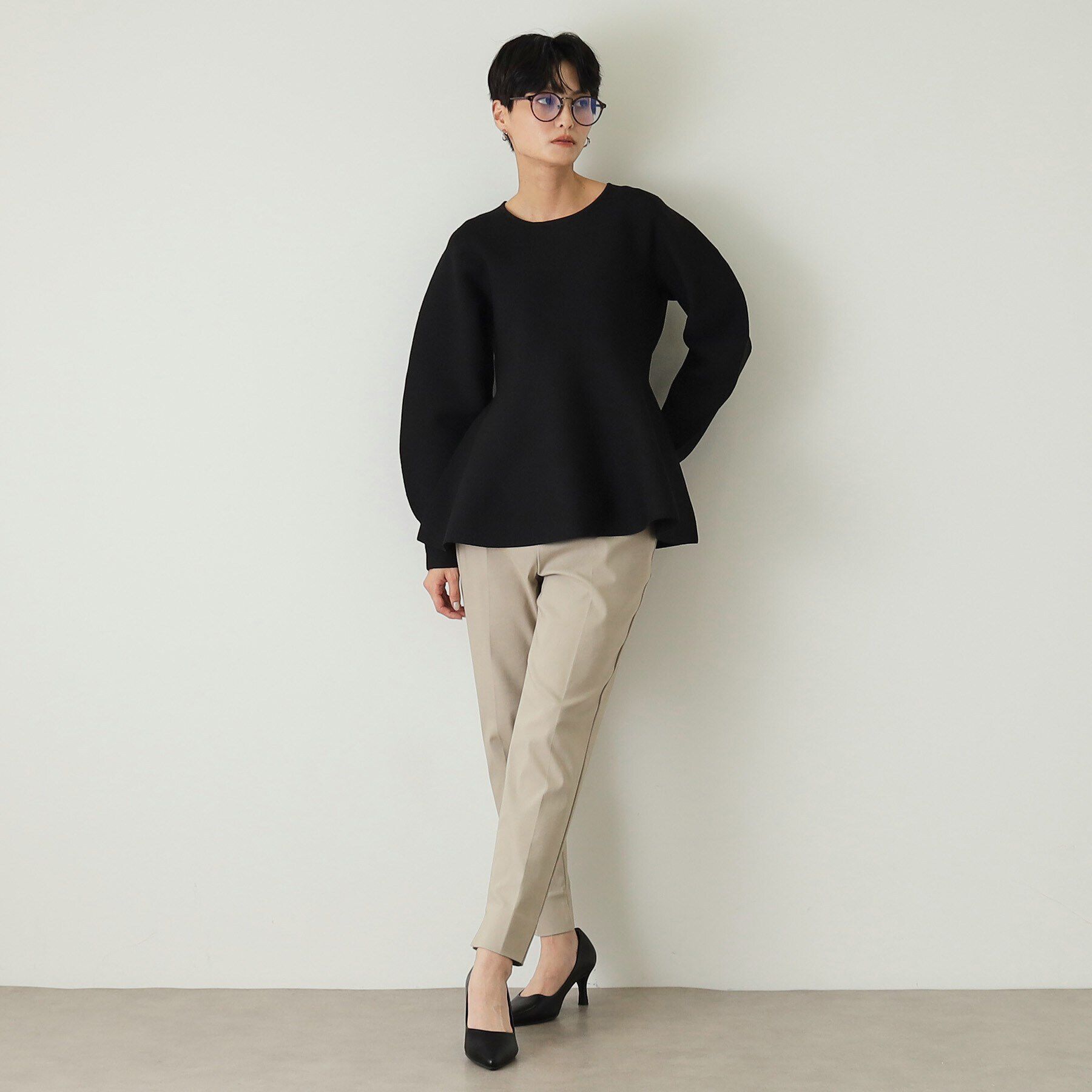 OPAQUE.CLIP「《S-LLsize》裏起毛ハイストレッチスティックパンツ【吸湿発熱/洗濯機洗い可】」|その他|