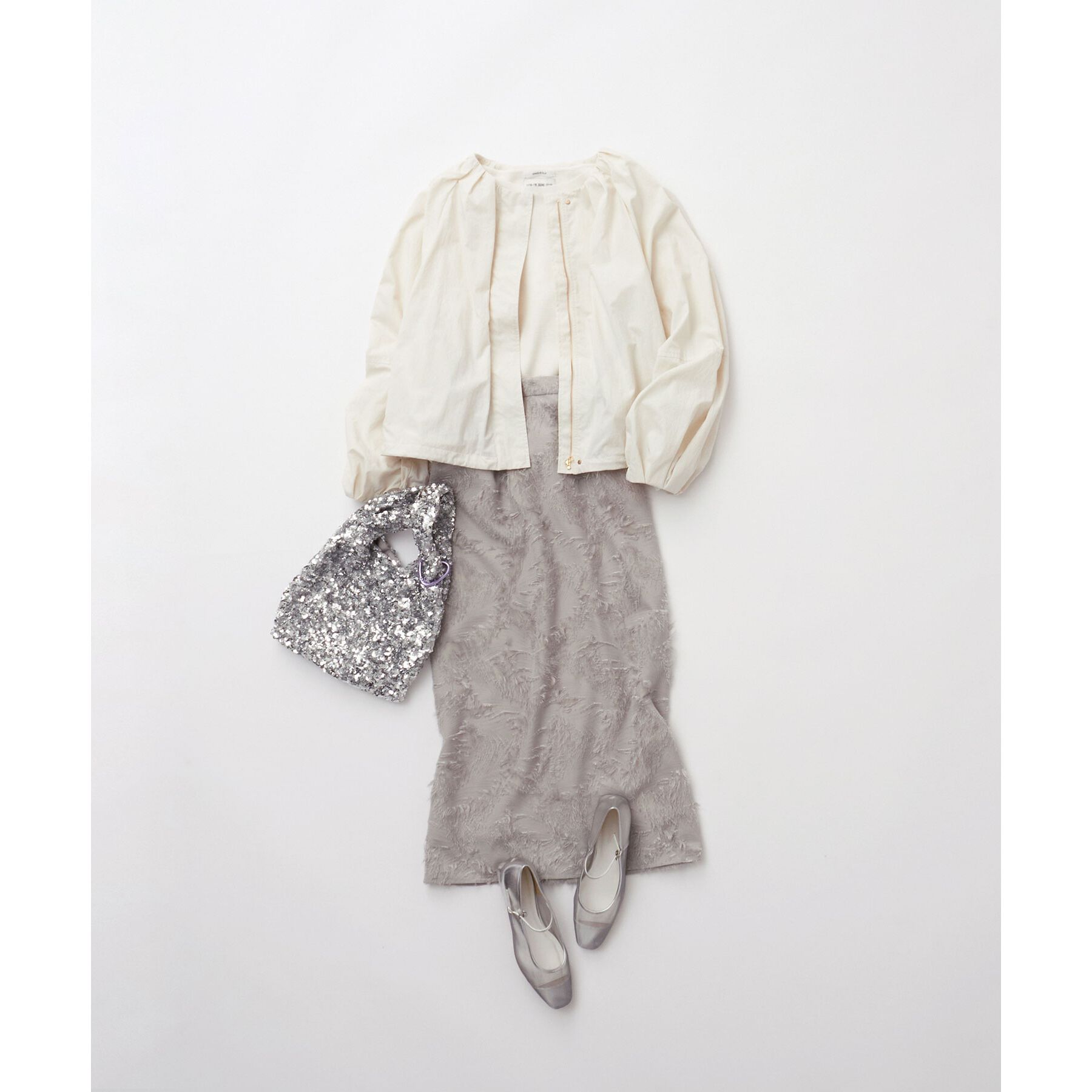 OPAQUE.CLIP「【抗菌防臭加工／長さ調整可能】チュールコンビシアーメリージェーン」|パンプス|