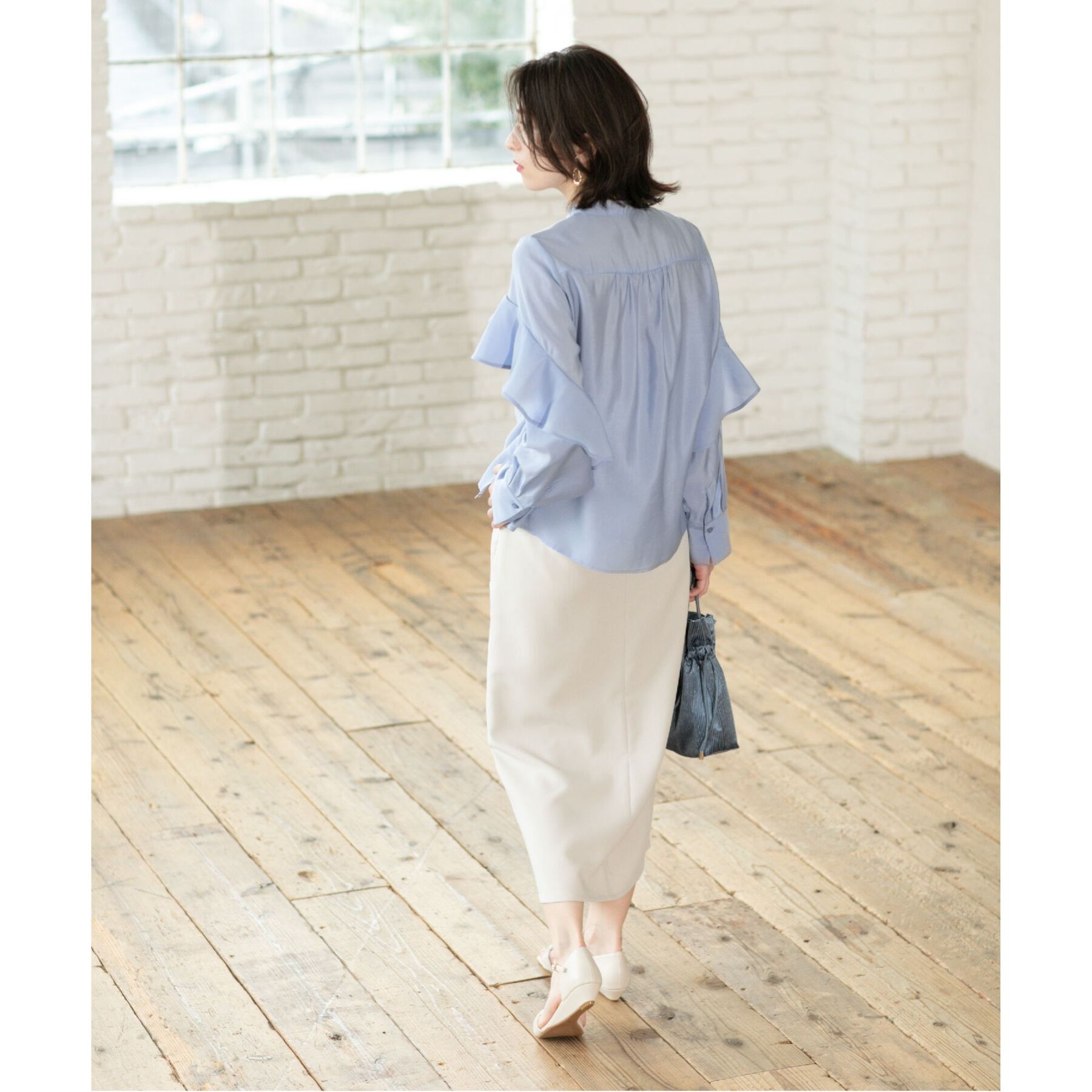 OPAQUE.CLIP「ストレッチダブルポケットタイトスカート【洗濯機洗い可/防シワ】」|スカート|