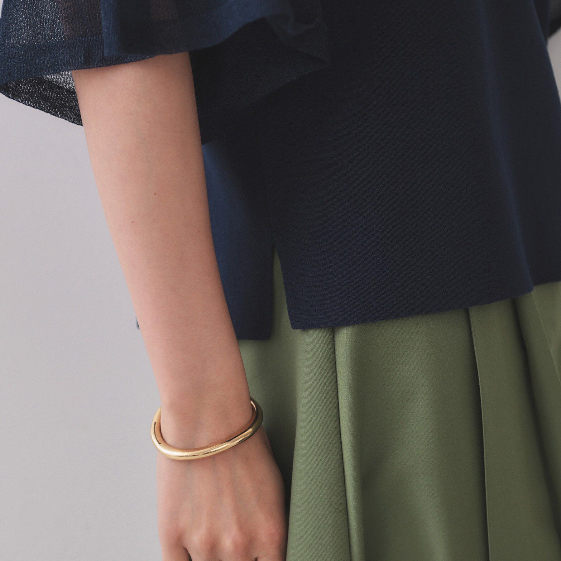 OPAQUE.CLIP「《5色展開》シアーフレアスリーブニット【洗濯機洗い可】」|ニット・セーター|