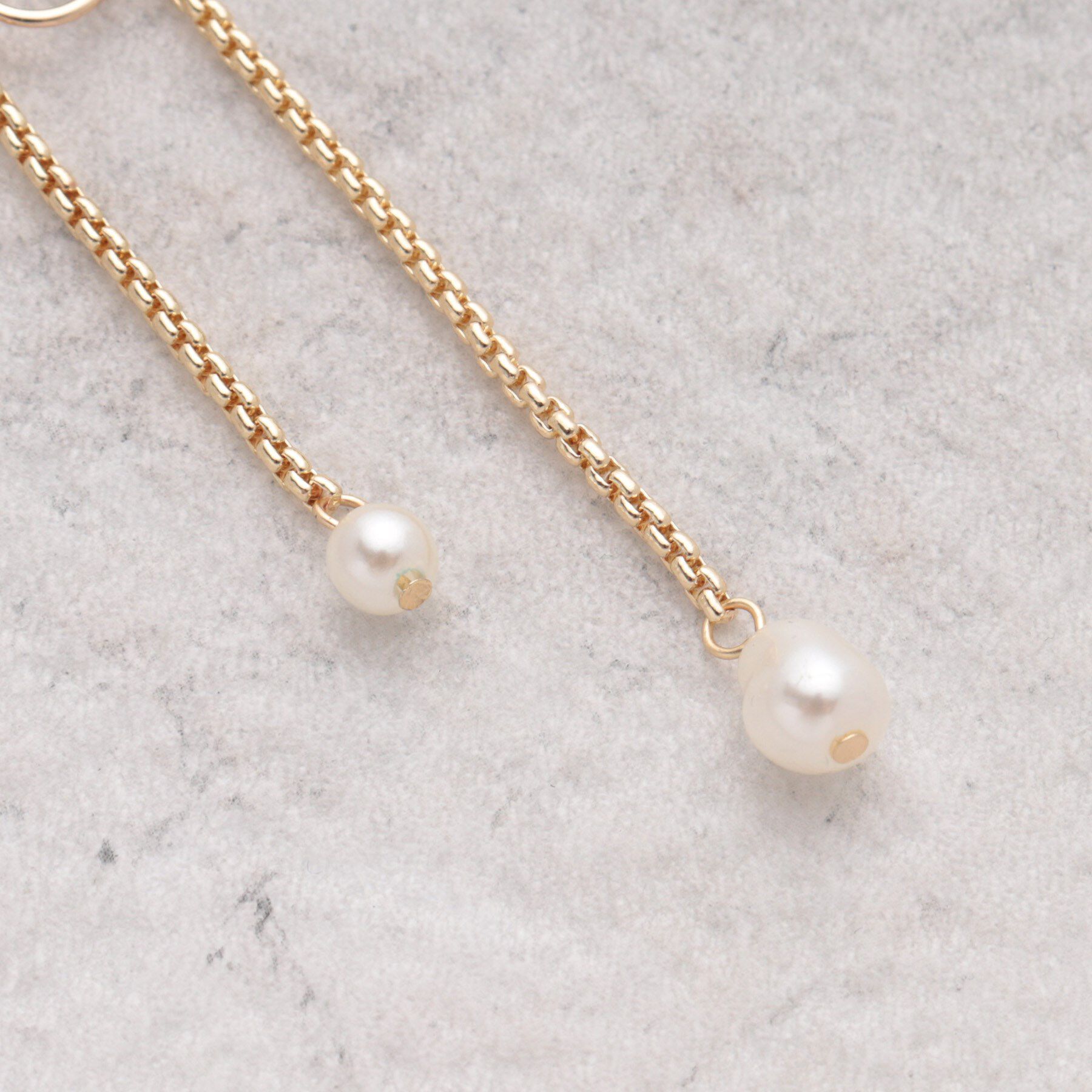 OPAQUE.CLIP「フェイクパール&times;ビジューイヤリング」|イヤリング|