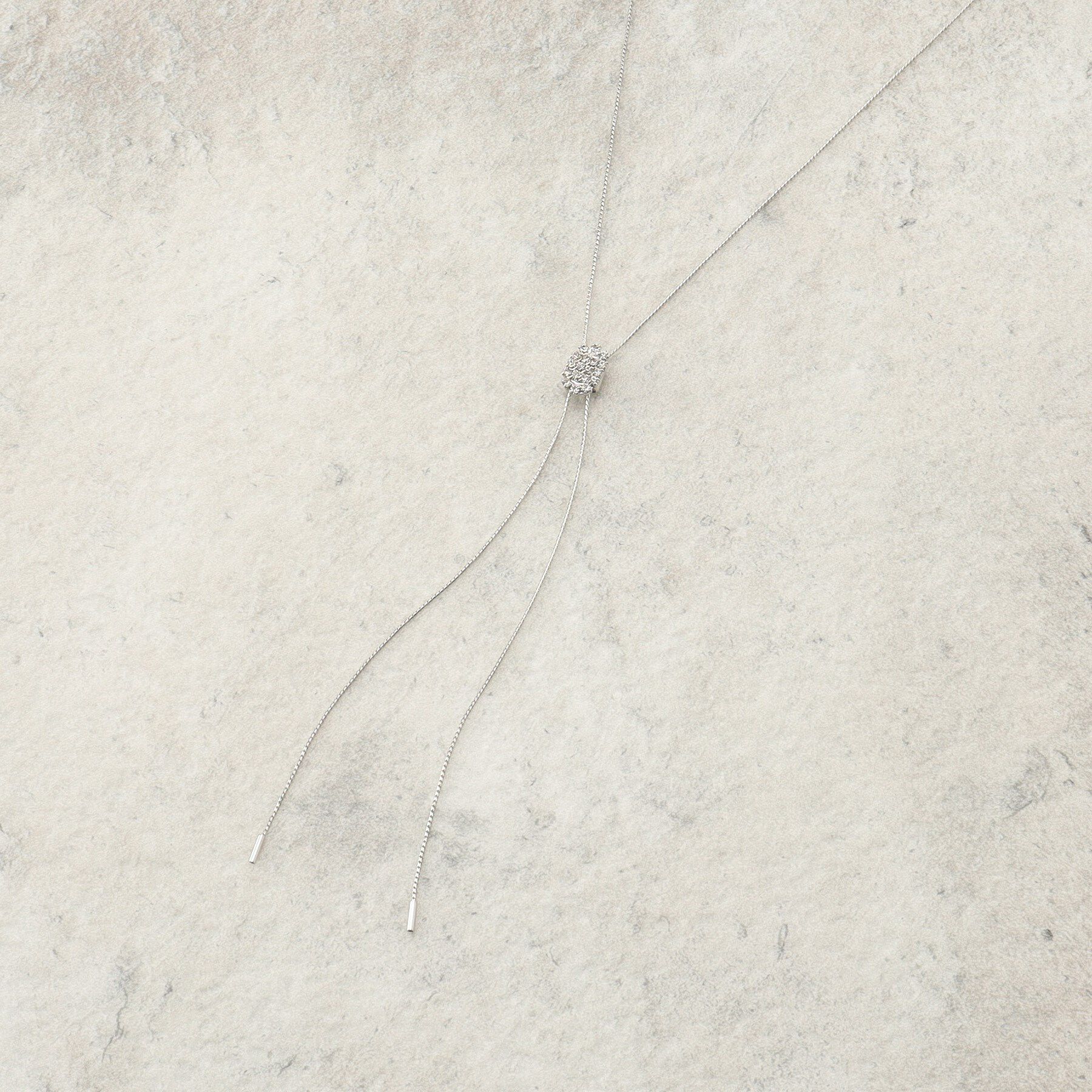 OPAQUE.CLIP「楕円ビジュースライドネックレス」|ネックレス|シルバー(006)