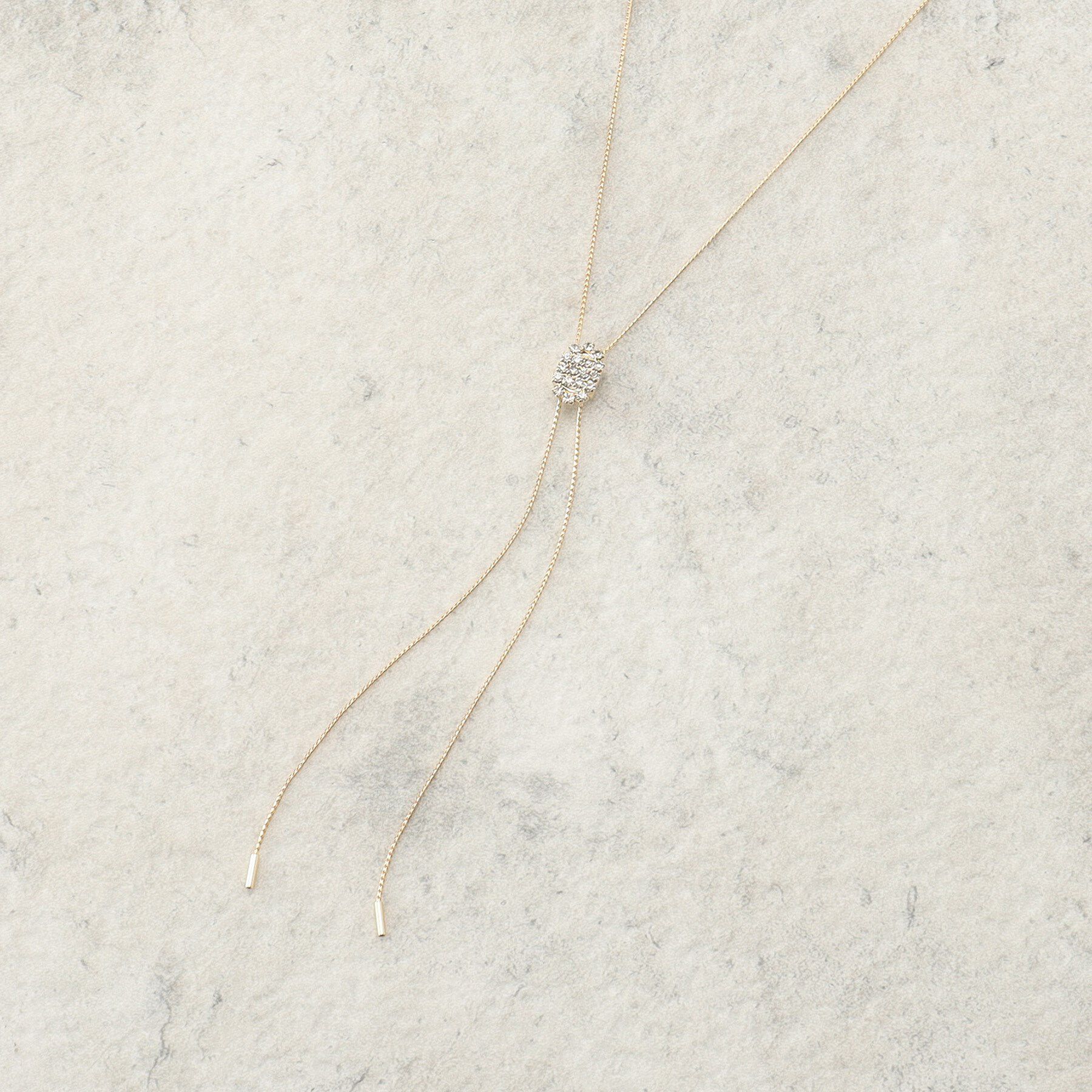 OPAQUE.CLIP「楕円ビジュースライドネックレス」|ネックレス|ゴールド(007)