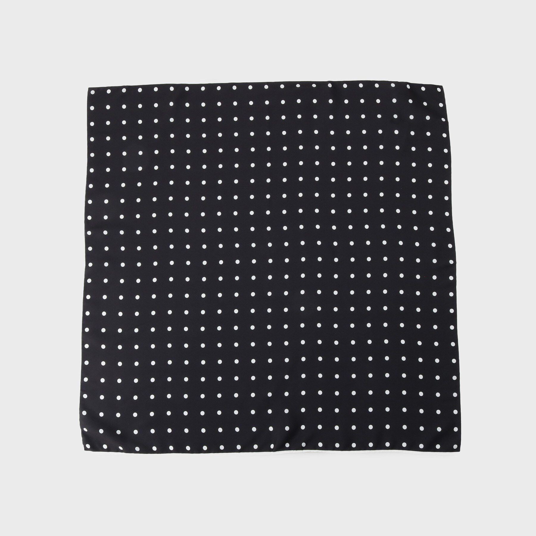 OPAQUE.CLIP「ドット柄スクエア大判スカーフ」|バンダナ・スカーフ|ブラック(019)