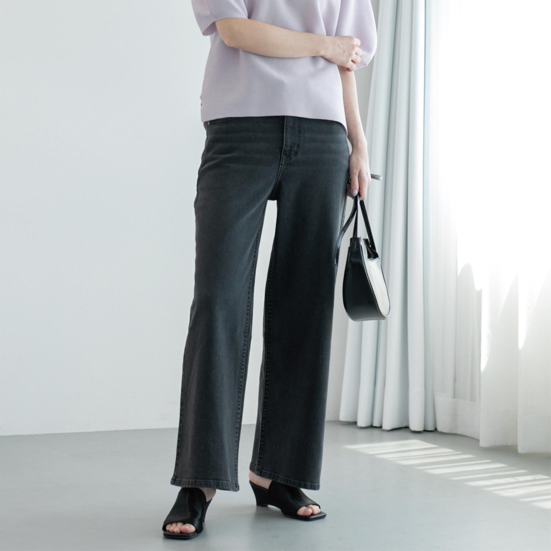 OPAQUE.CLIP「《SS-LLサイズ》ストレッチバギーデニム【洗濯機洗い可】」|デニム|