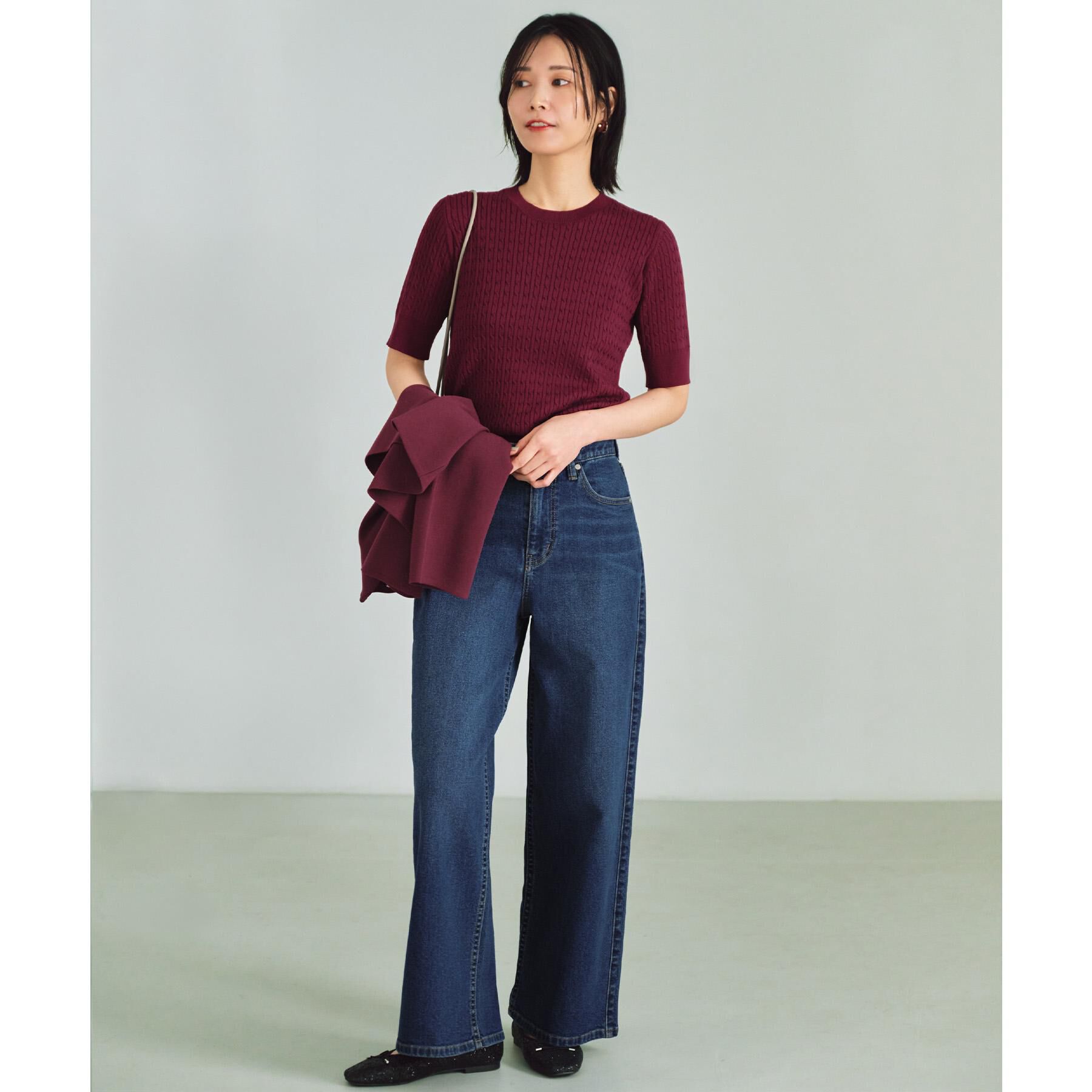 OPAQUE.CLIP「《SS-LLサイズ》ストレッチバギーデニム【洗濯機洗い可】」|デニム|