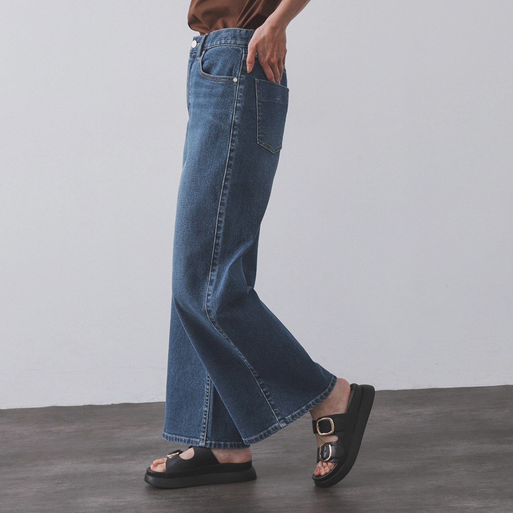 OPAQUE.CLIP「《SS-LLサイズ》ストレッチバギーデニム【洗濯機洗い可】」|デニム|