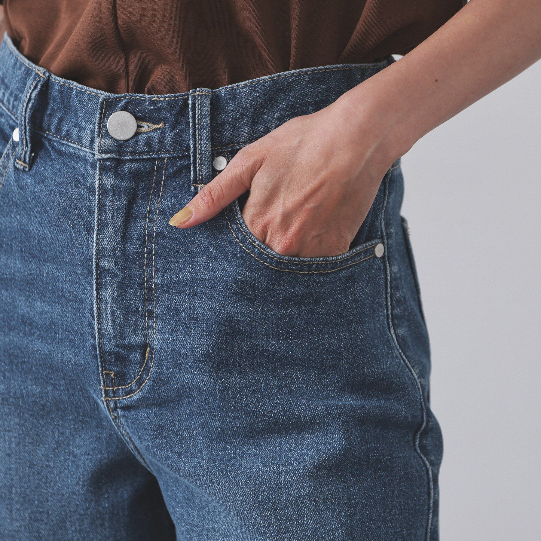 OPAQUE.CLIP「《SS-LLサイズ》ストレッチバギーデニム【洗濯機洗い可】」|デニム|