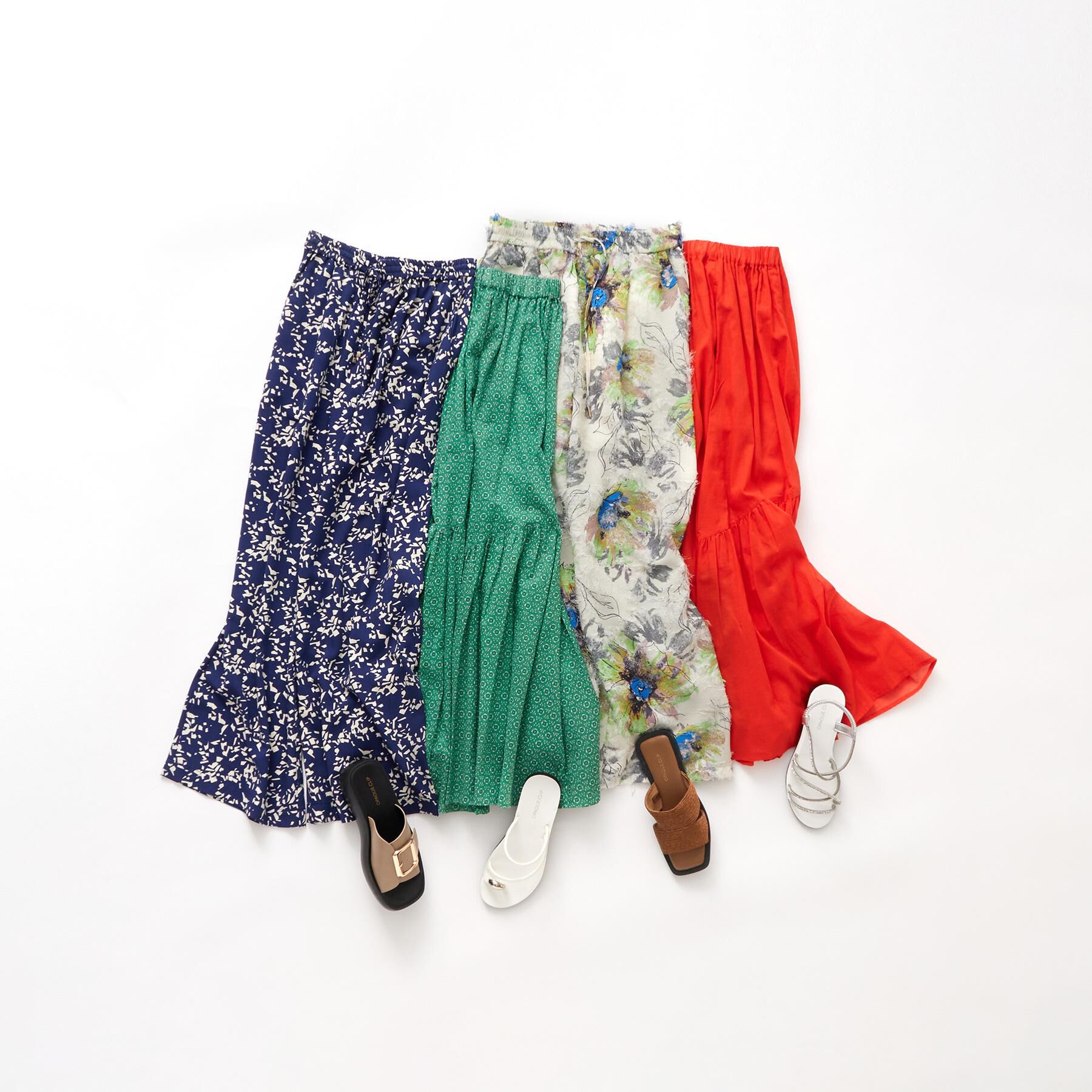 OPAQUE.CLIP「幾何柄プリントイージーワイドパンツ/セットアップ対応【洗える】」|その他|