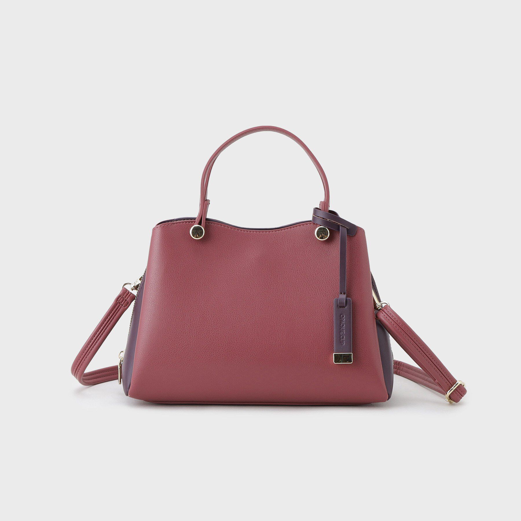 OPAQUE.CLIP「【2WAY/名品】バイカラーミドルボストンバッグ」|ショルダー・メッセンジャー|