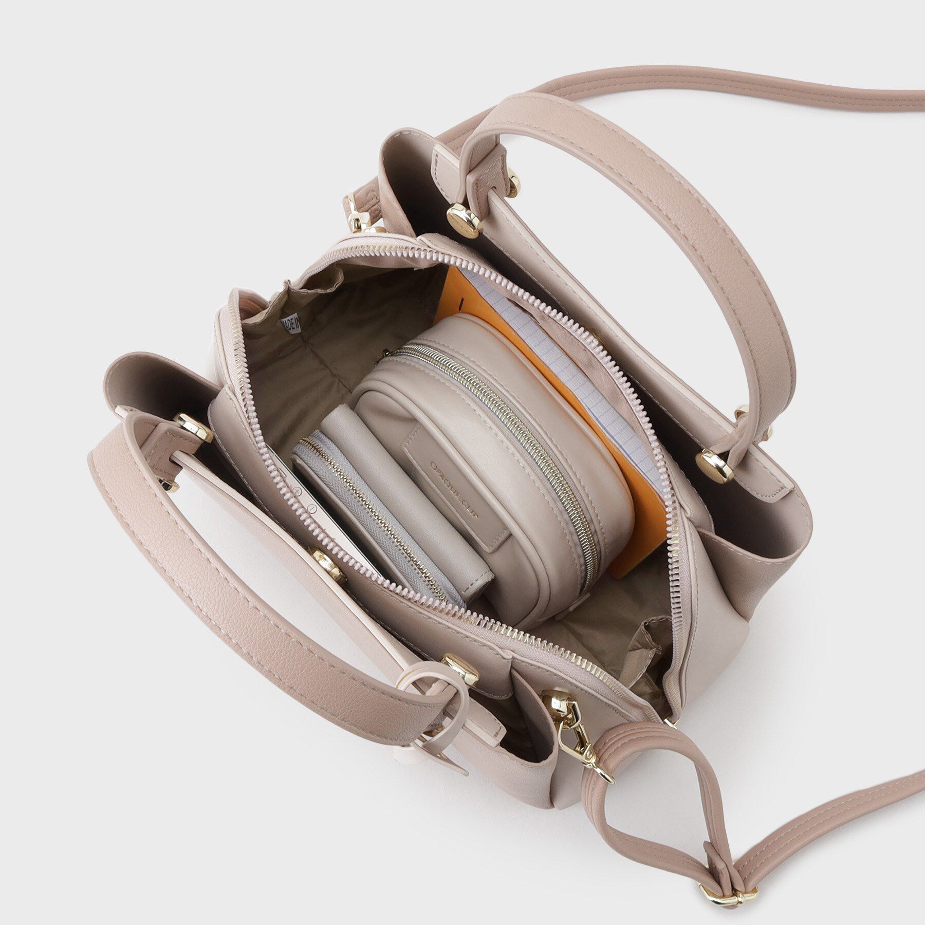 OPAQUE.CLIP「【2WAY/名品】バイカラーミドルボストンバッグ」|ショルダー・メッセンジャー|