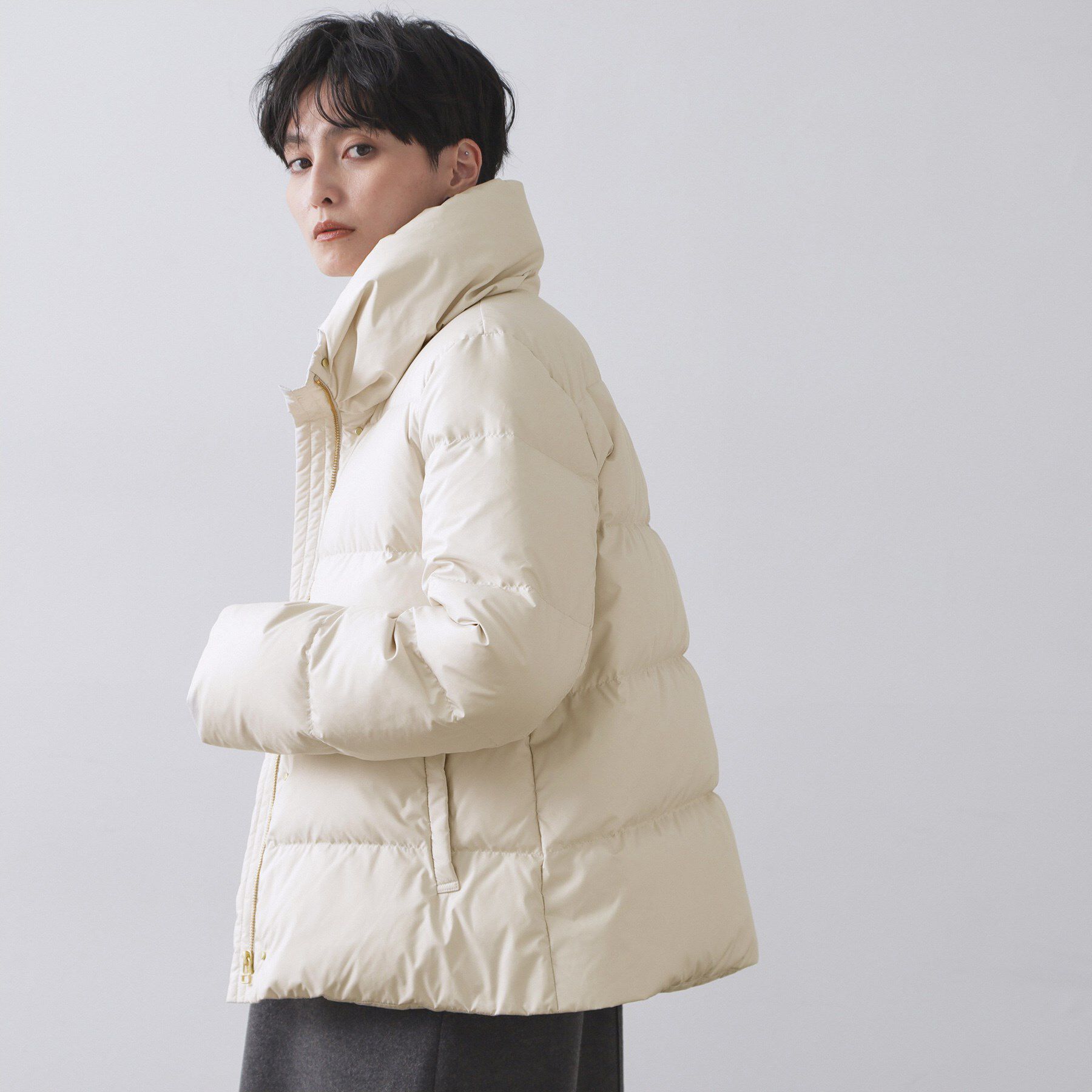 OPAQUE.CLIP「撥水ショートダウン【防風/抗菌防臭/洗濯機洗い可】《SS～LL》」|ダウン|