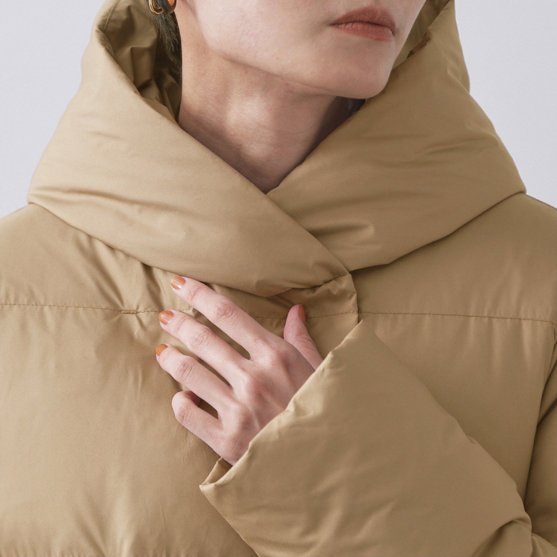 OPAQUE.CLIP「撥水フードミドルダウンコート【防風/抗菌防臭/洗濯機OK】《S～LL》」|ダウン|