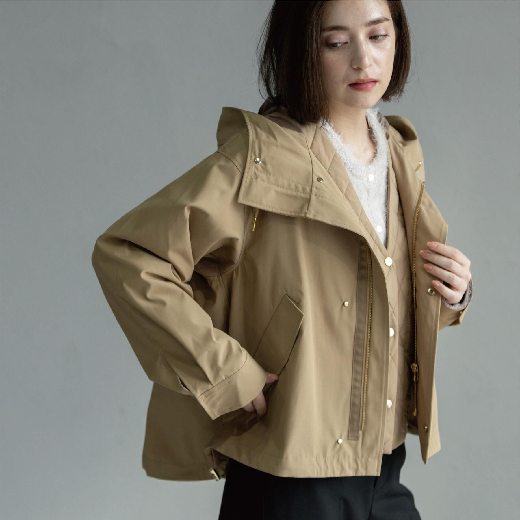 OPAQUE.CLIP「《ツインセット》マウンテンパーカー&times;キルティングベストライナー【撥水/洗濯機OK】」|ブルゾン・スタジャン|