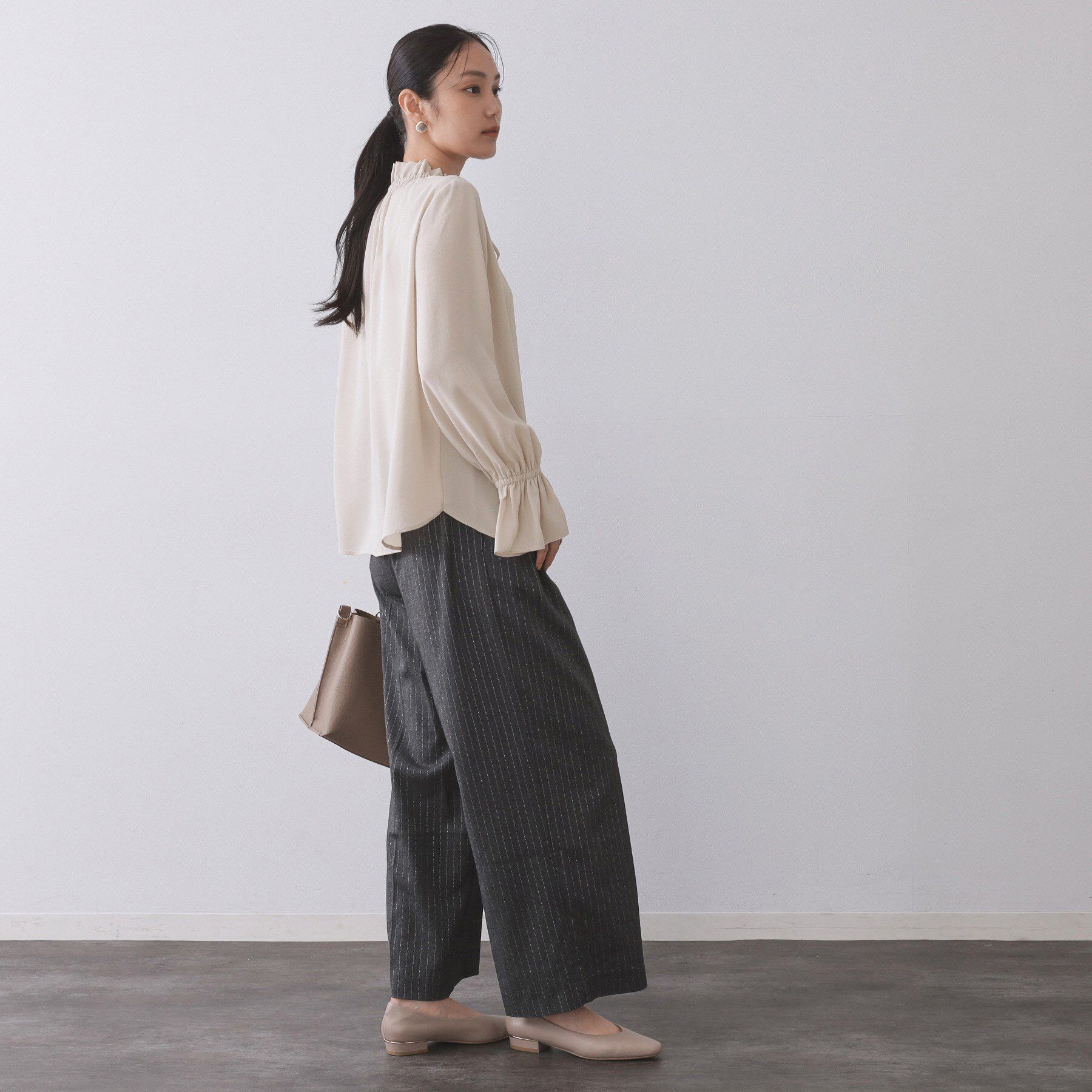 OPAQUE.CLIP「フリルカラーブラウス【洗濯機OK】」|シャツ・ブラウス|