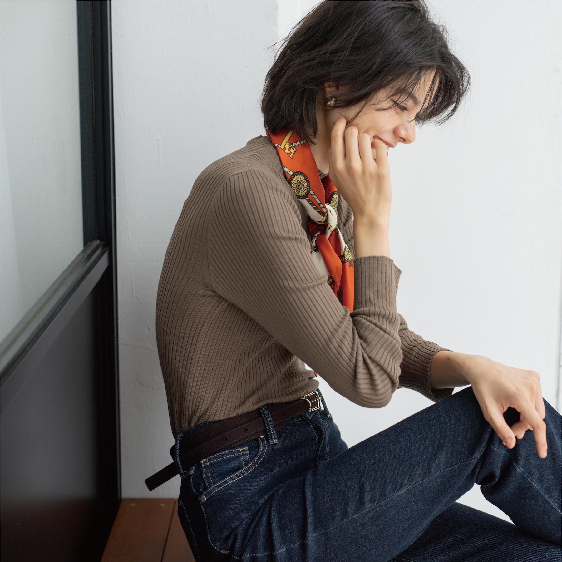 OPAQUE.CLIP「ハイネックリブニット【洗濯機OK】《6col》」|ニット・セーター|