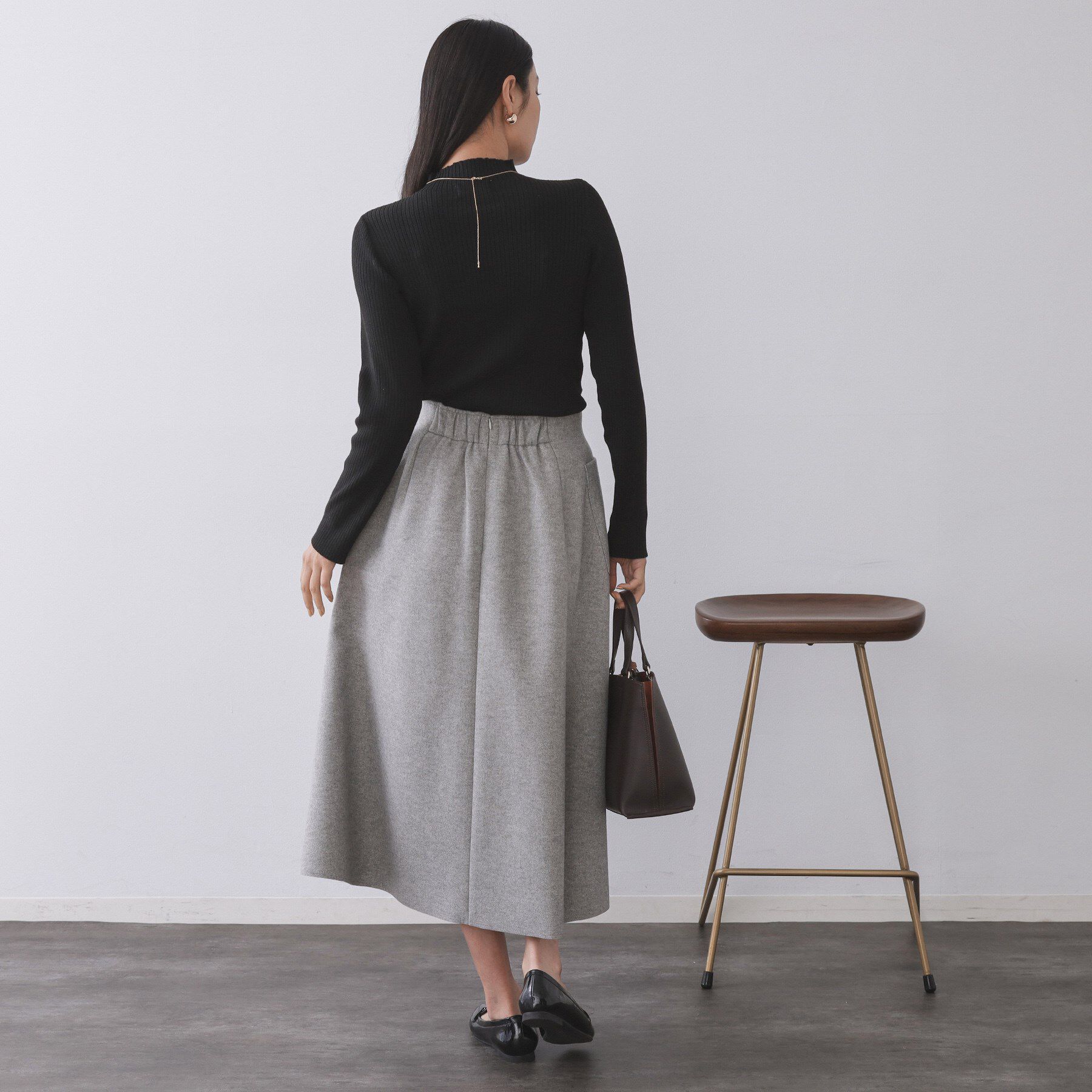 OPAQUE.CLIP「ハイネックリブニット【洗濯機OK】《6col》」|ニット・セーター|