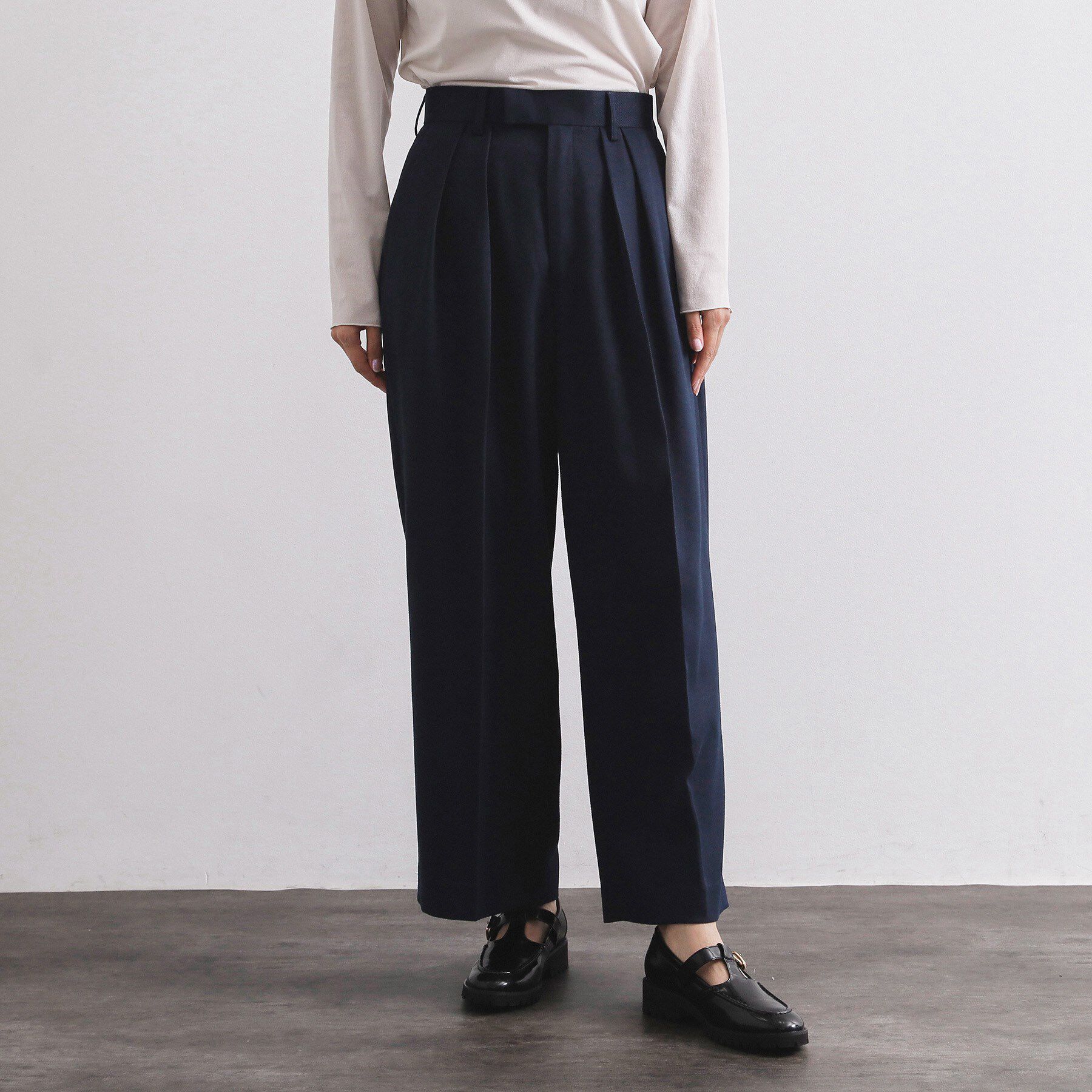 OPAQUE.CLIP「カルゼタックワイドパンツ【洗濯機OK】」|その他|