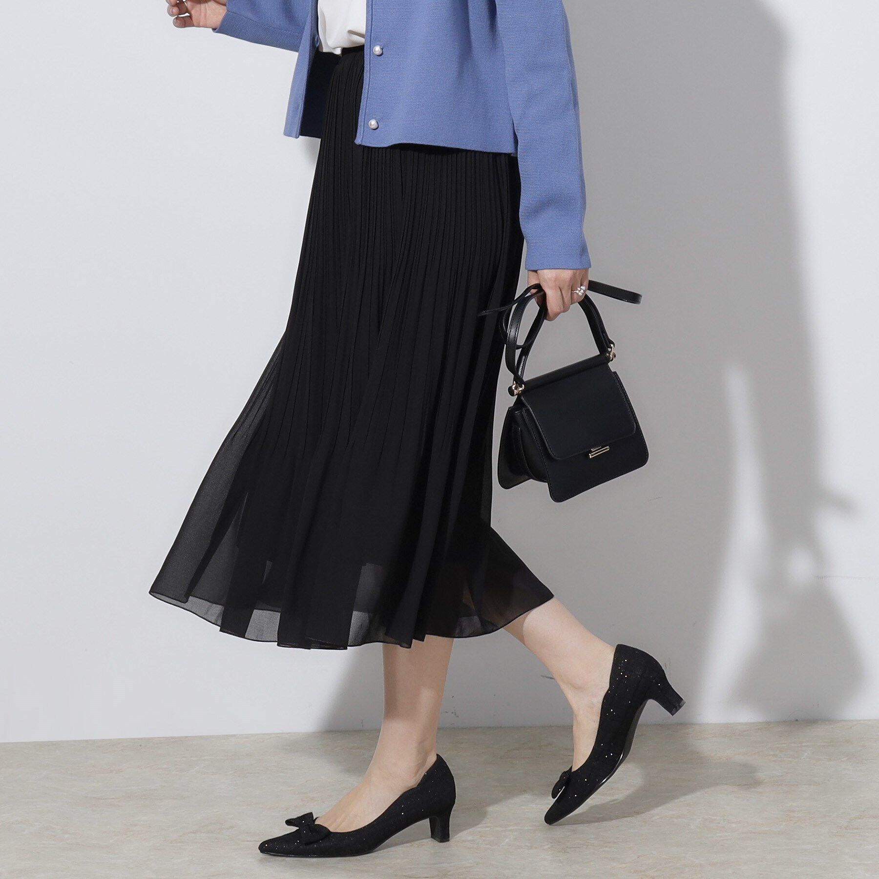 Couture broach「【セレモニーシーン/お仕事にも】ランダムプリーツスカート」|スカート|