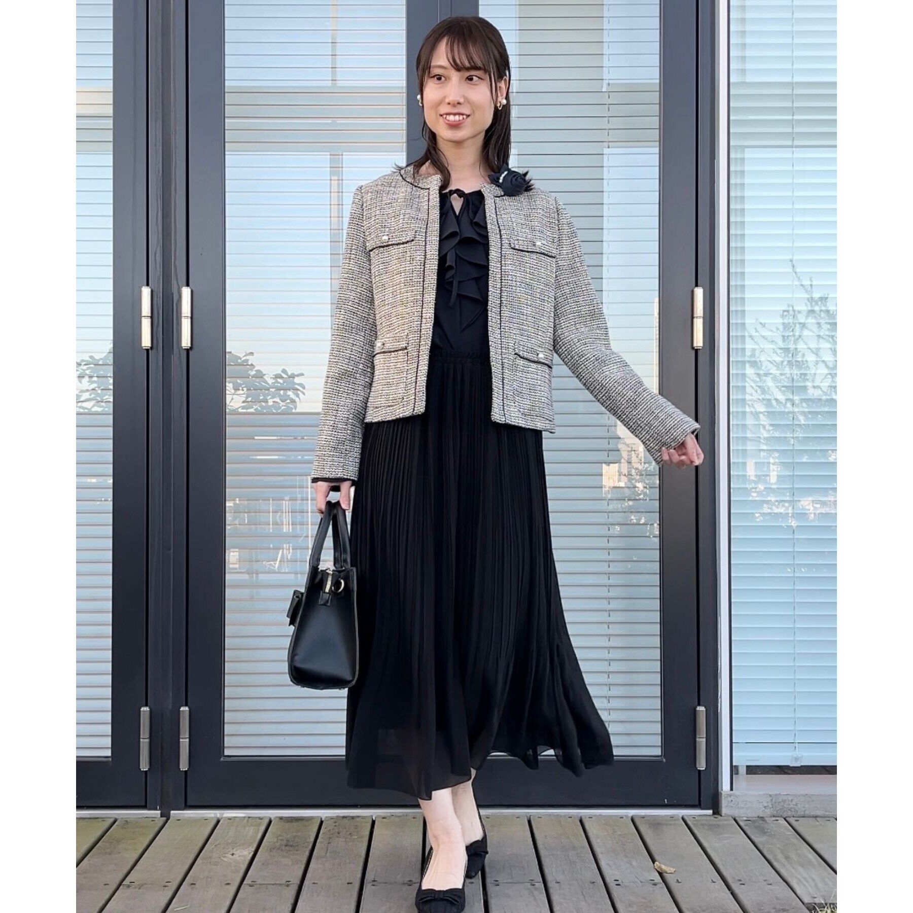 Couture broach「【セレモニーシーン/お仕事にも】ランダムプリーツスカート」|スカート|