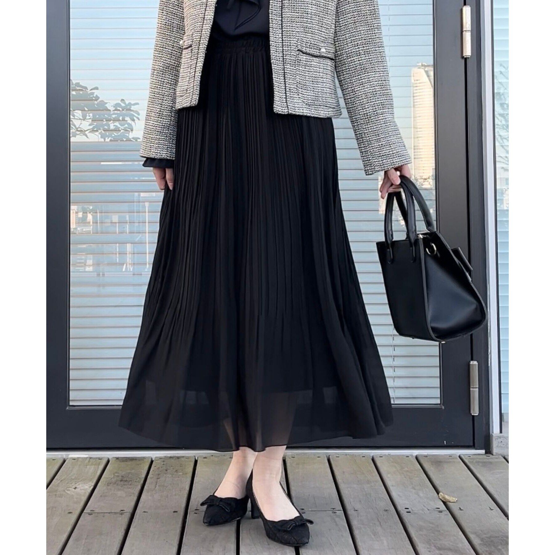 Couture broach「【セレモニーシーン/お仕事にも】ランダムプリーツスカート」|スカート|