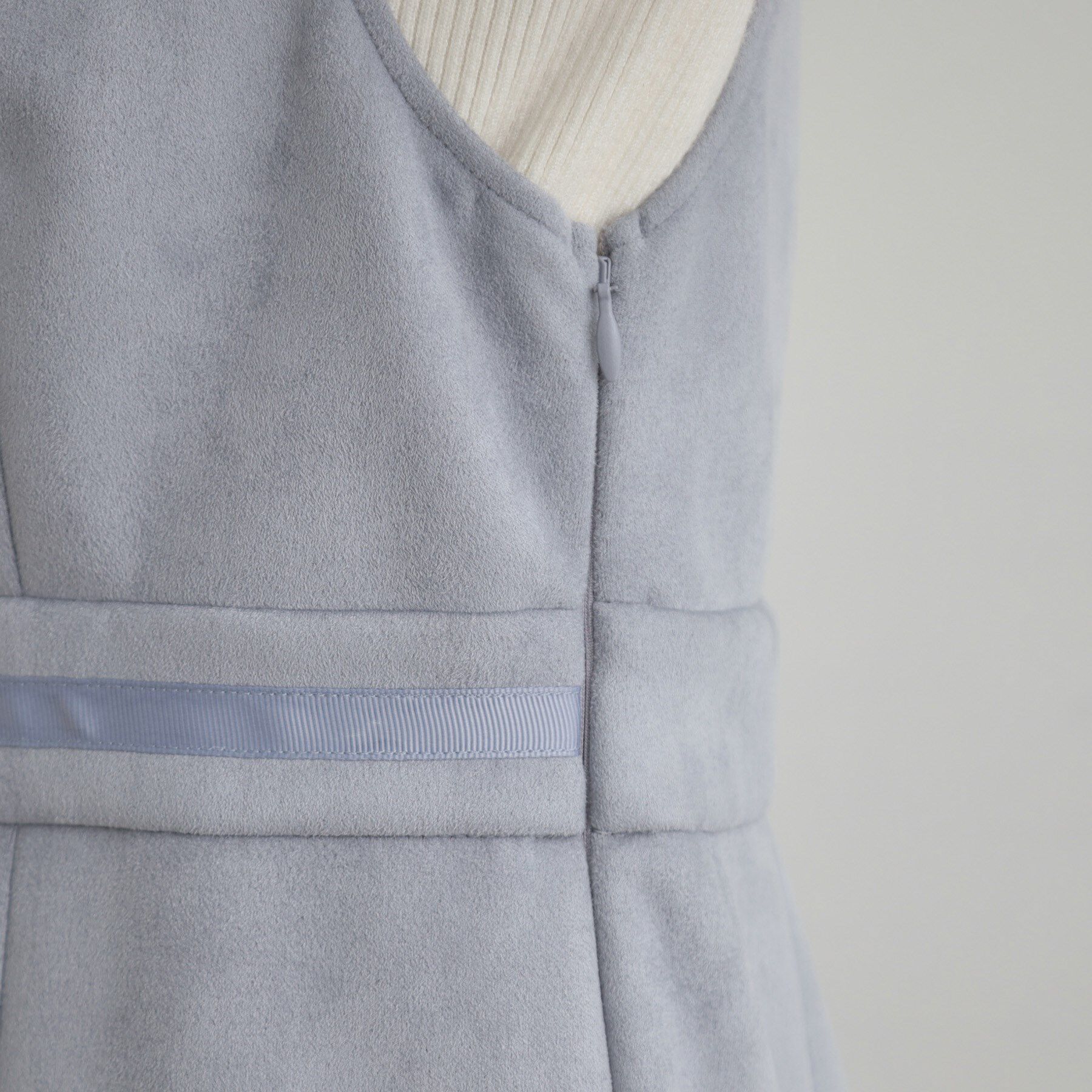 Couture broach「【S-LL/通勤】ビット付き スエード調ダンボールジャンスカ」|ワンピース|