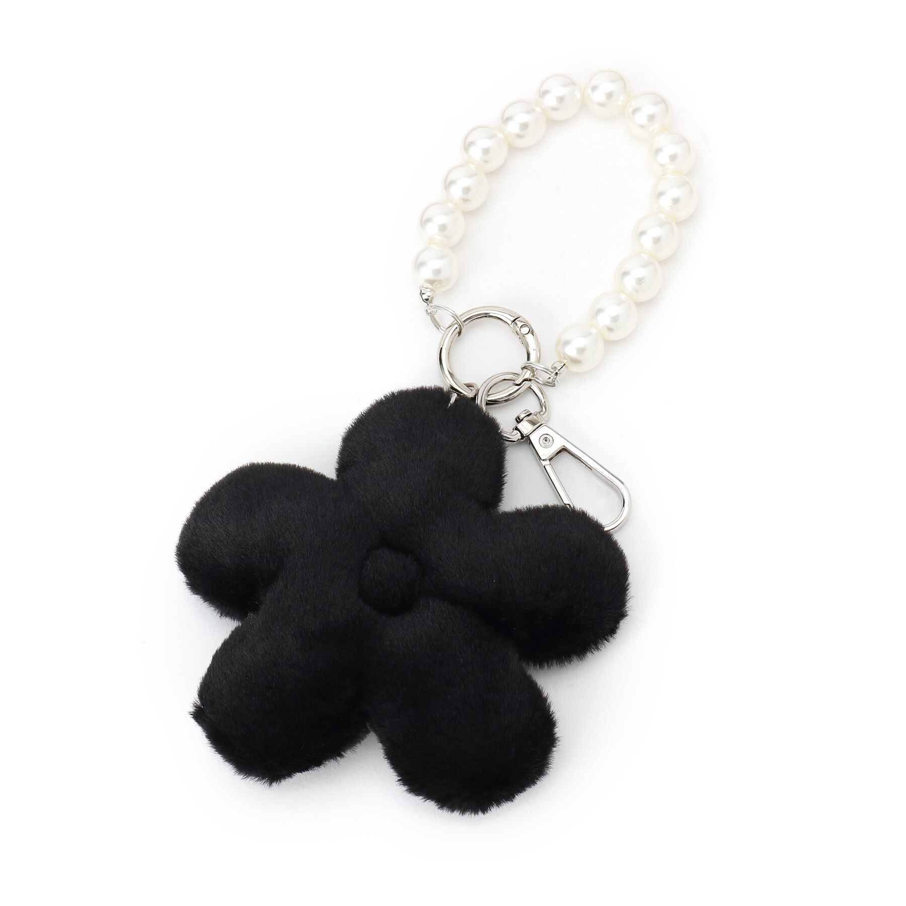 Couture broach「フラワーフェイクファーチャーム」|キーケース|