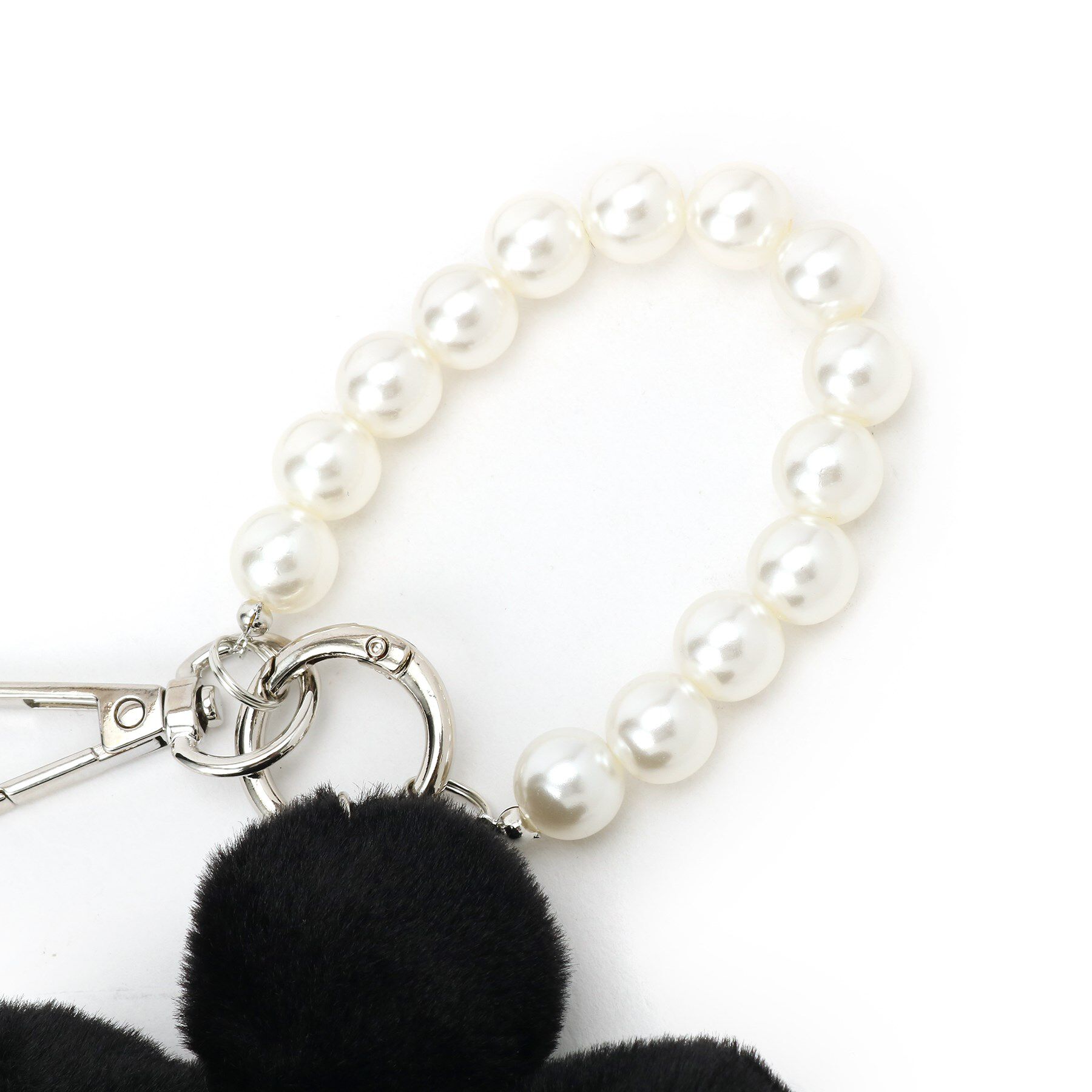 Couture broach「フラワーフェイクファーチャーム」|キーケース|