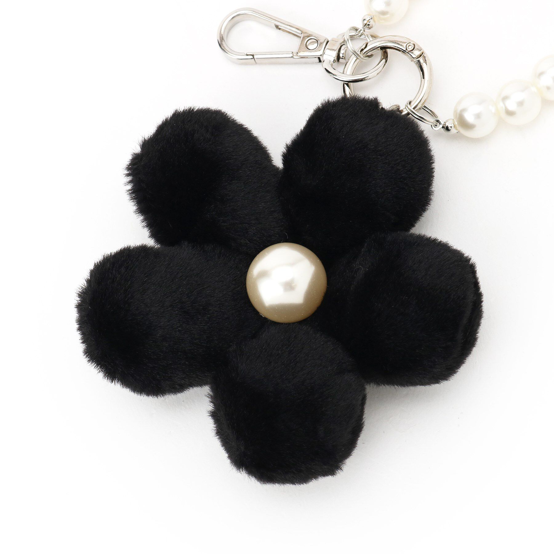 Couture broach「フラワーフェイクファーチャーム」|キーケース|